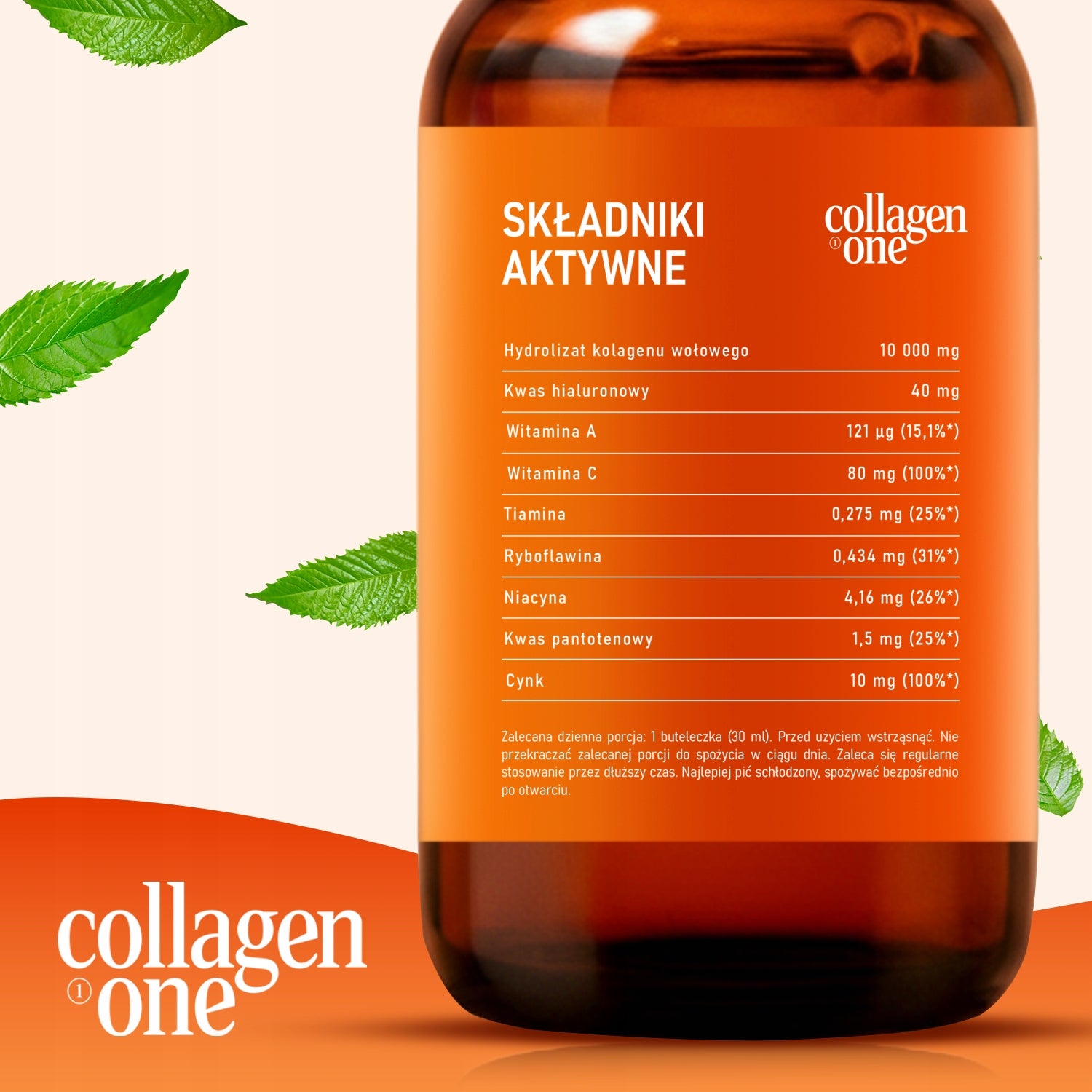 COLLAGEN LIQUID JOINT SUPPLEMENT BEEF COLLAGEN ONE 10000MG HYALURONIC 30x30ML Packaging status original