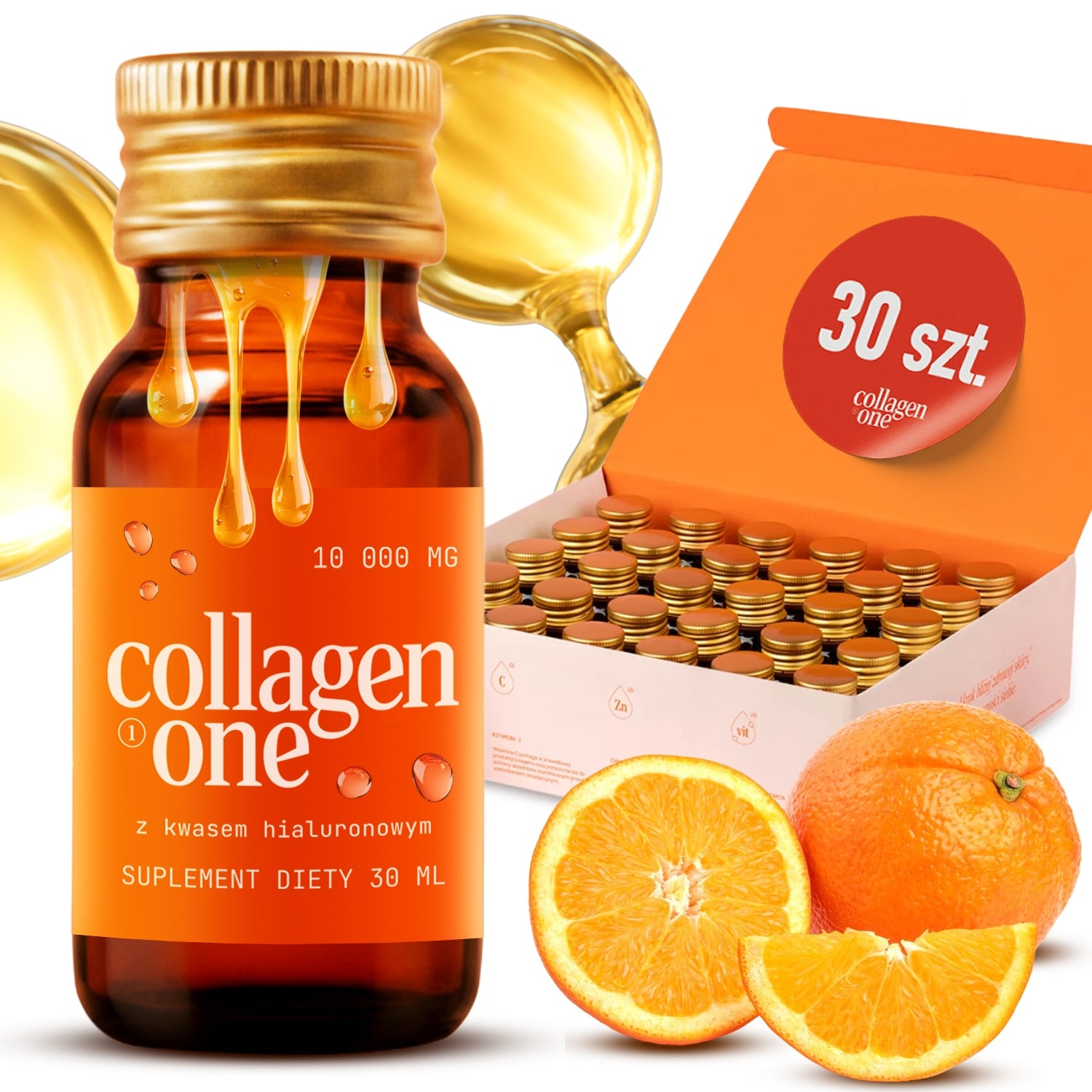 COLLAGEN LIQUID JOINT SUPPLEMENT BEEF COLLAGEN ONE 10000MG HYALURONIC 30x30ML