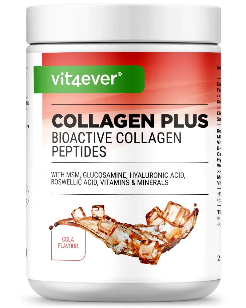 COLLAGEN PLUS 500 g COLA FLAVOR SUPPORT JOINTS HAIR YOUNG APPEARANCE VIT4EVER