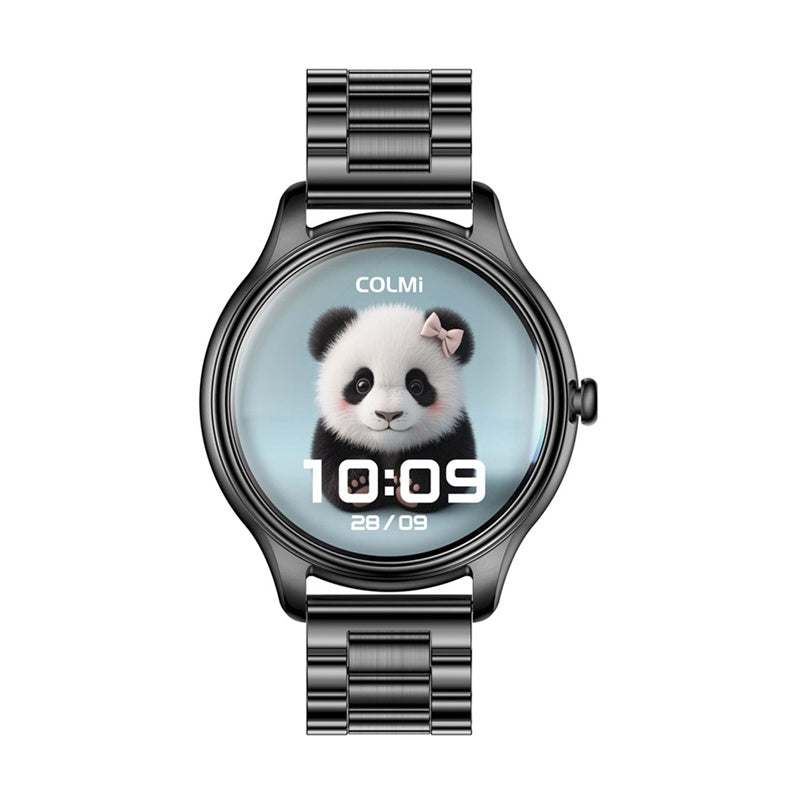 COLMI L28 Smartwatch Watch Black+Black Strap Steel Bluetooth Talking