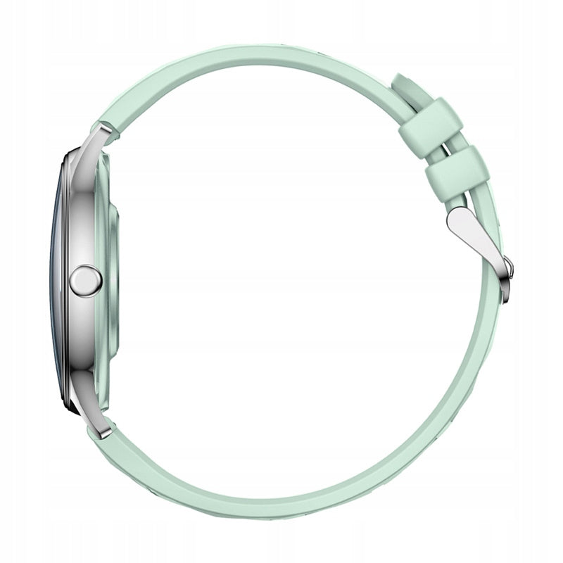 COLMI L28 Smartwatch Watch Silver-Green + Green Leather Strap Packaging status original