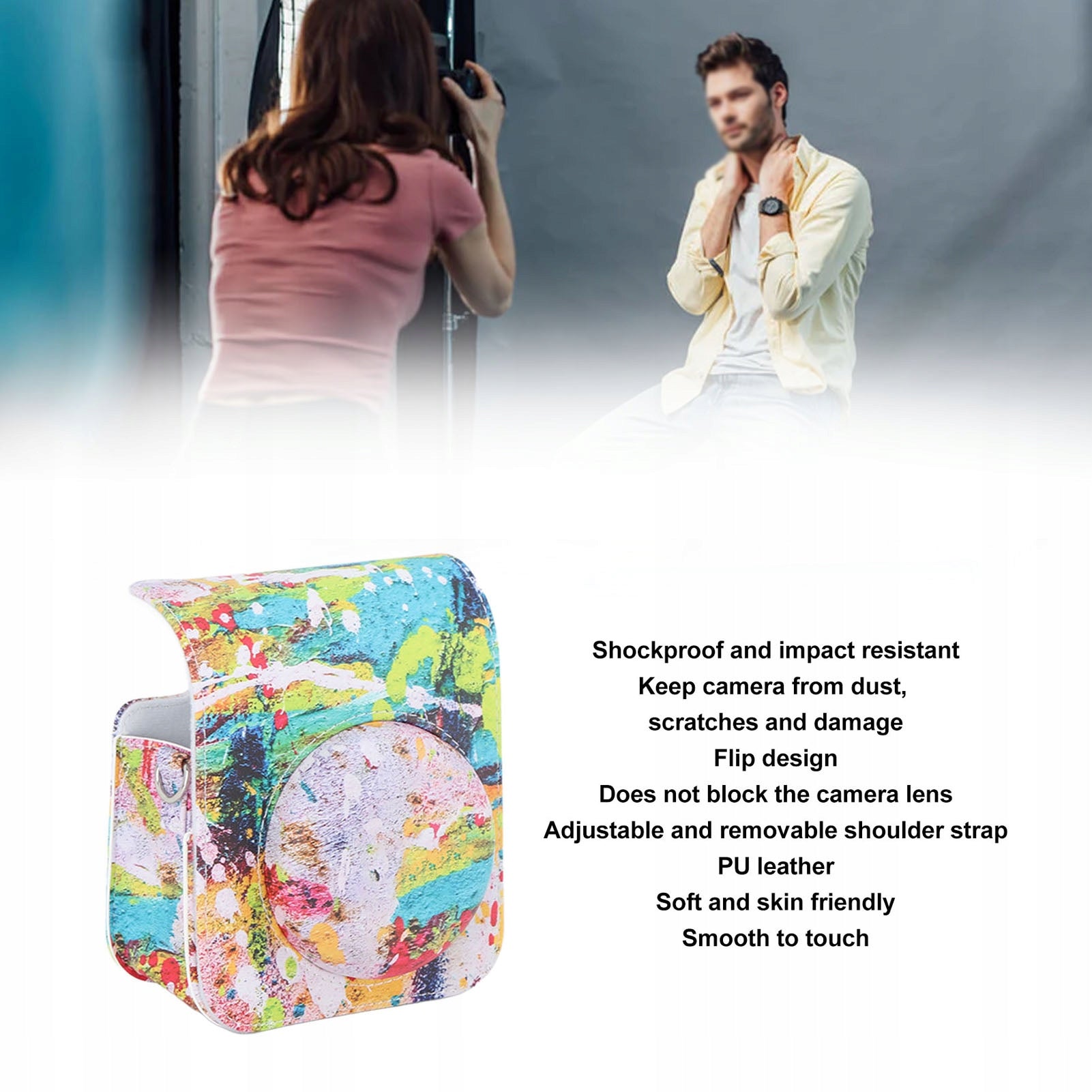 COLORFUL LEATHER PROTECTIVE BAG WITH ADJUSTABLE VY SHOULDER STRAP Brand no brand