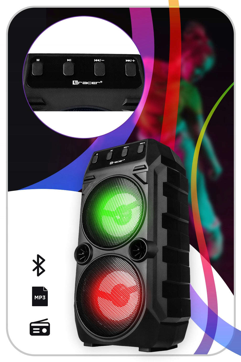 COLUMN 700W WIRELESS BLUETOOTH SPEAKER BOOMBOX MP3 PLAYER Manufacturer code Przenośny BT Karaoke Budowlane TWS