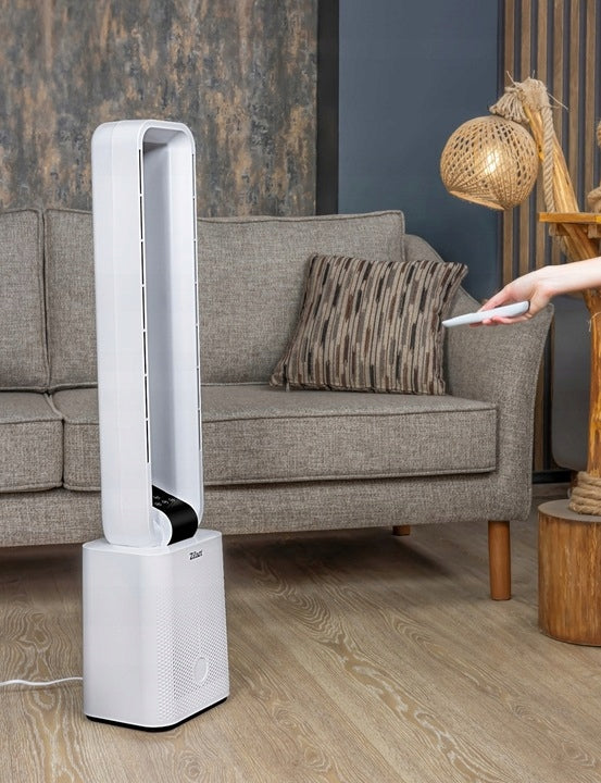COLUMN FAN BLADELESS 97CM SILENT TOUCH PANEL + REMOTE CONTROL 50W Brand Zilan