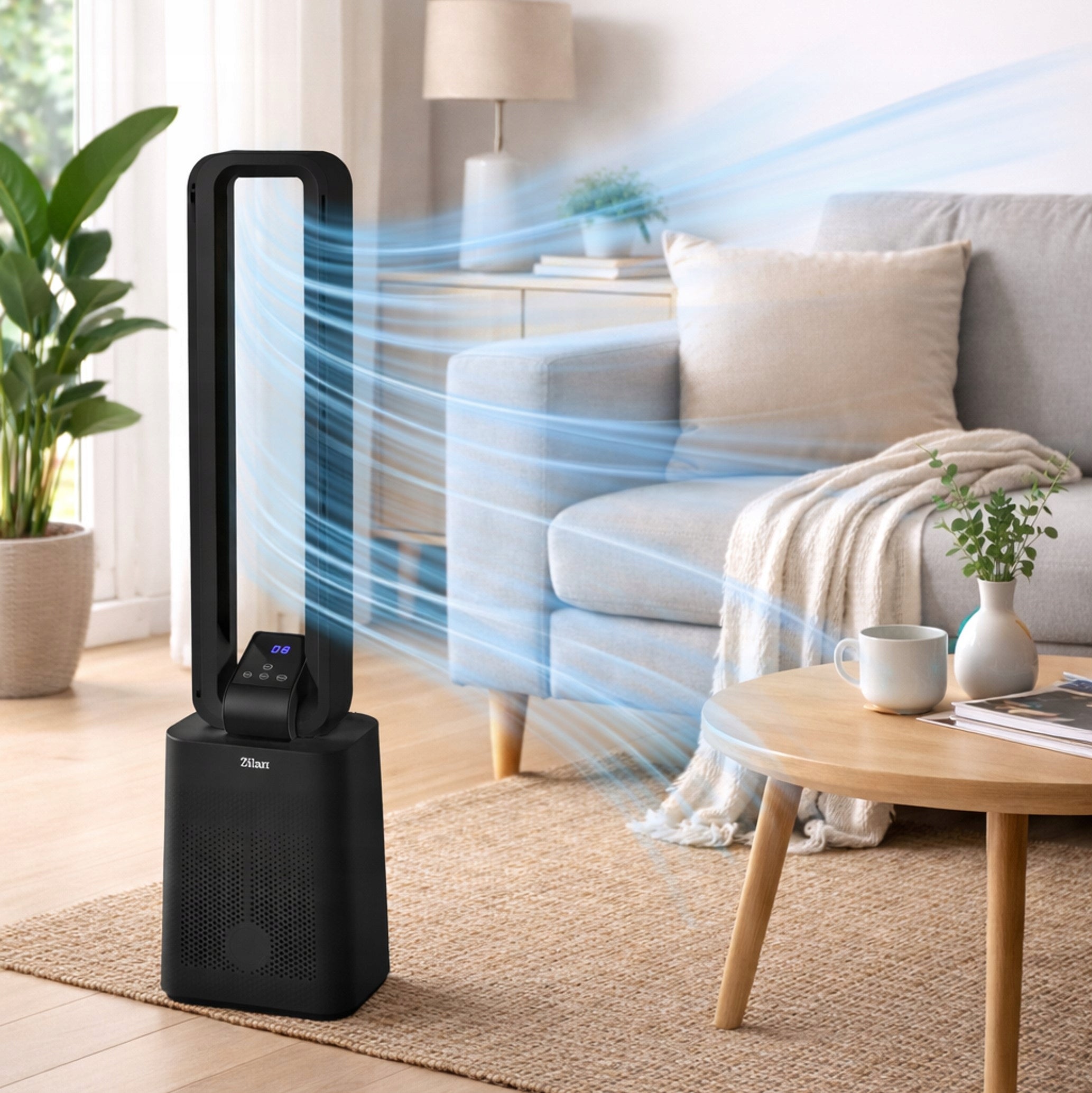 COLUMN FAN BLADELESS 97CM SILENT TOUCH PANEL + REMOTE CONTROL 50W Packaging status original