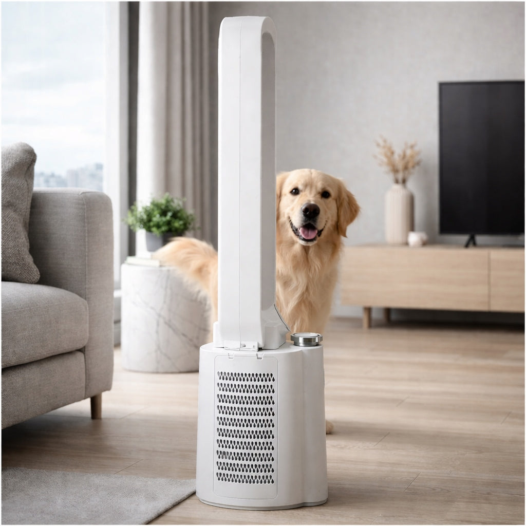 COLUMN FAN BLADELESS HUMIDIFICATION AROMA UV REMOTE CONTROL QUIET 40dB Functions air humidification air purification automatic oscillation timer