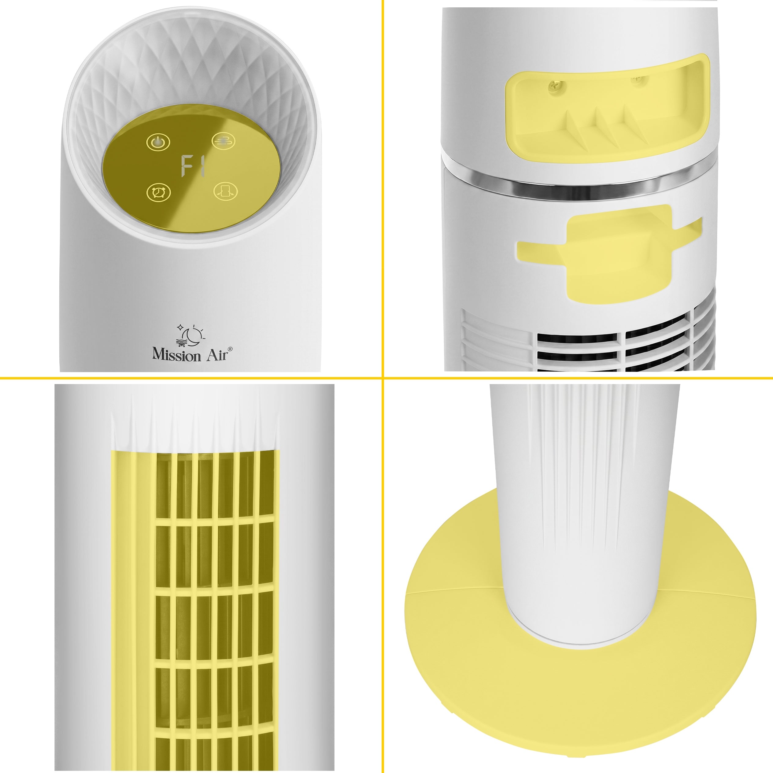 COLUMN FAN Floor Standing Fan High TOWER FAN XL White Functions oscillation automatic oscillation timer