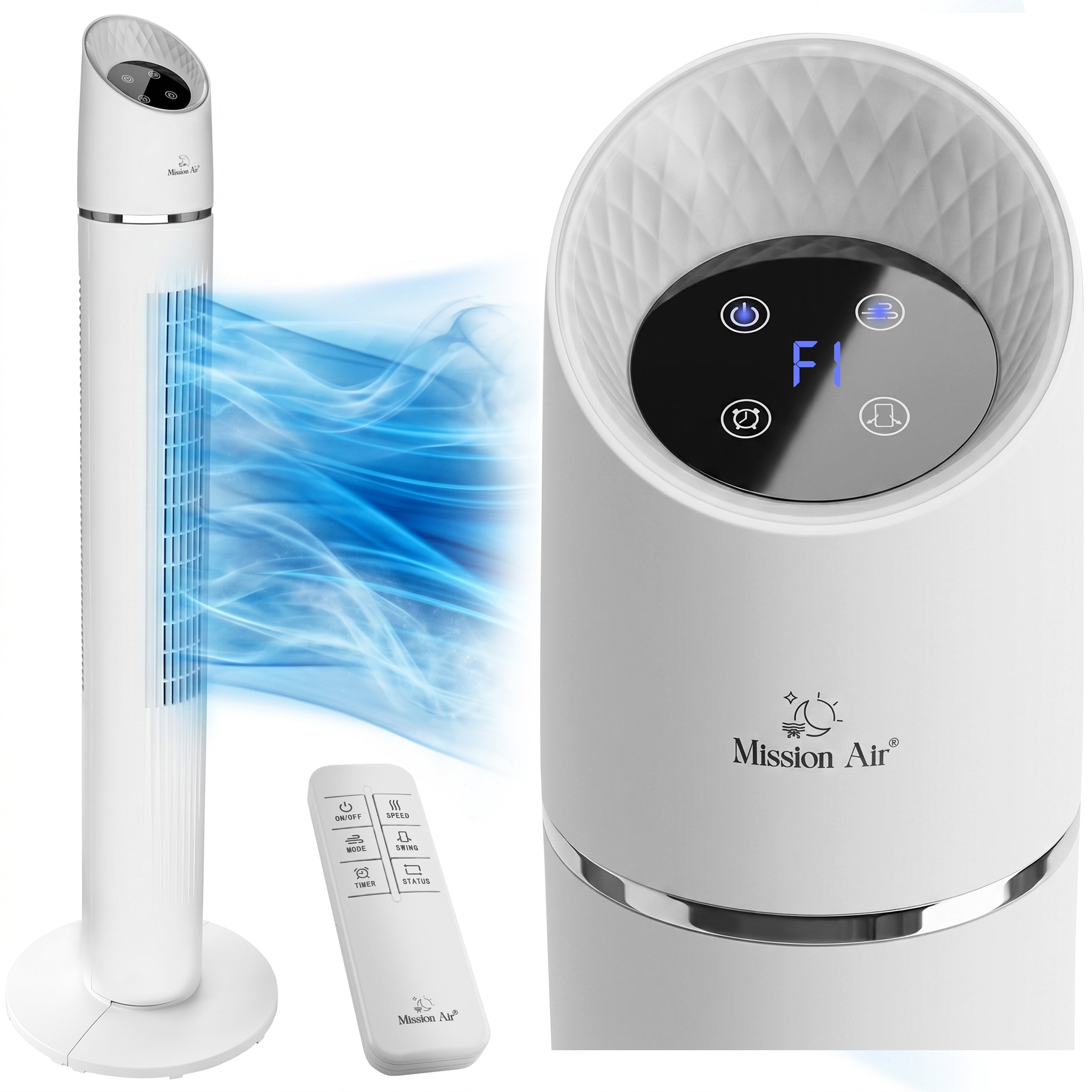 COLUMN FAN Floor Standing Fan High TOWER FAN XL White