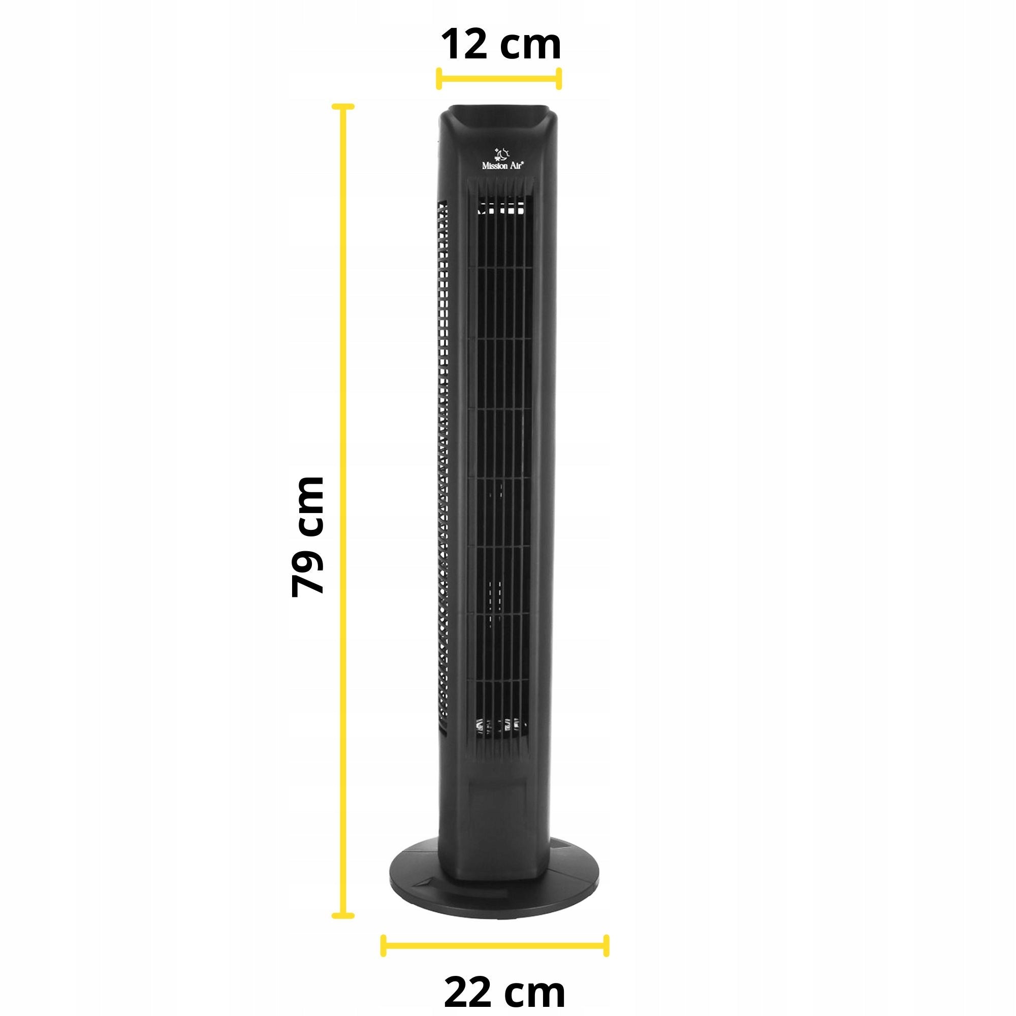 COLUMN FAN Floor Standing Fan Quiet Swing TOWER FAN black Model TOWER FAN Black