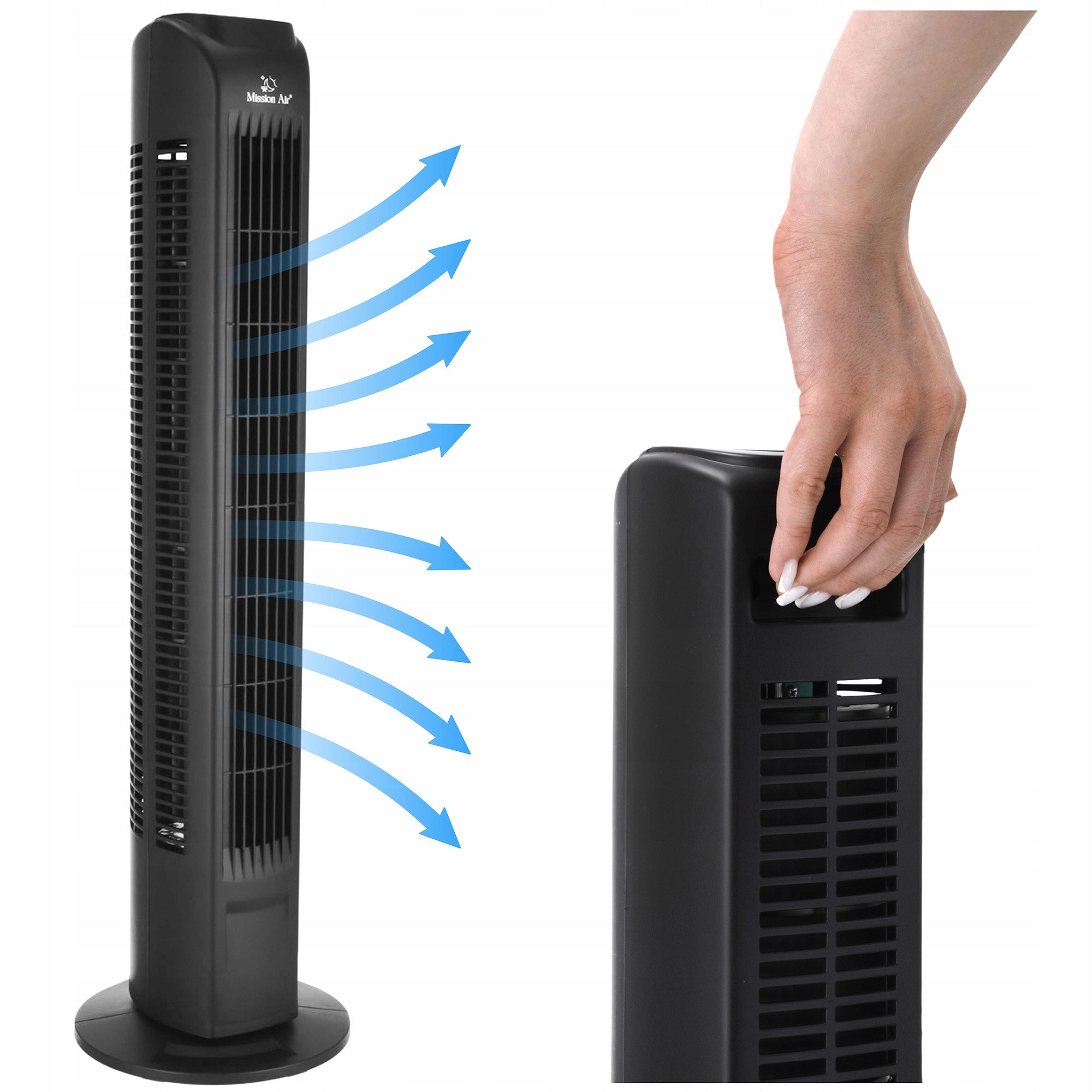 COLUMN FAN Floor Standing Fan Quiet Swing TOWER FAN black Packaging status original