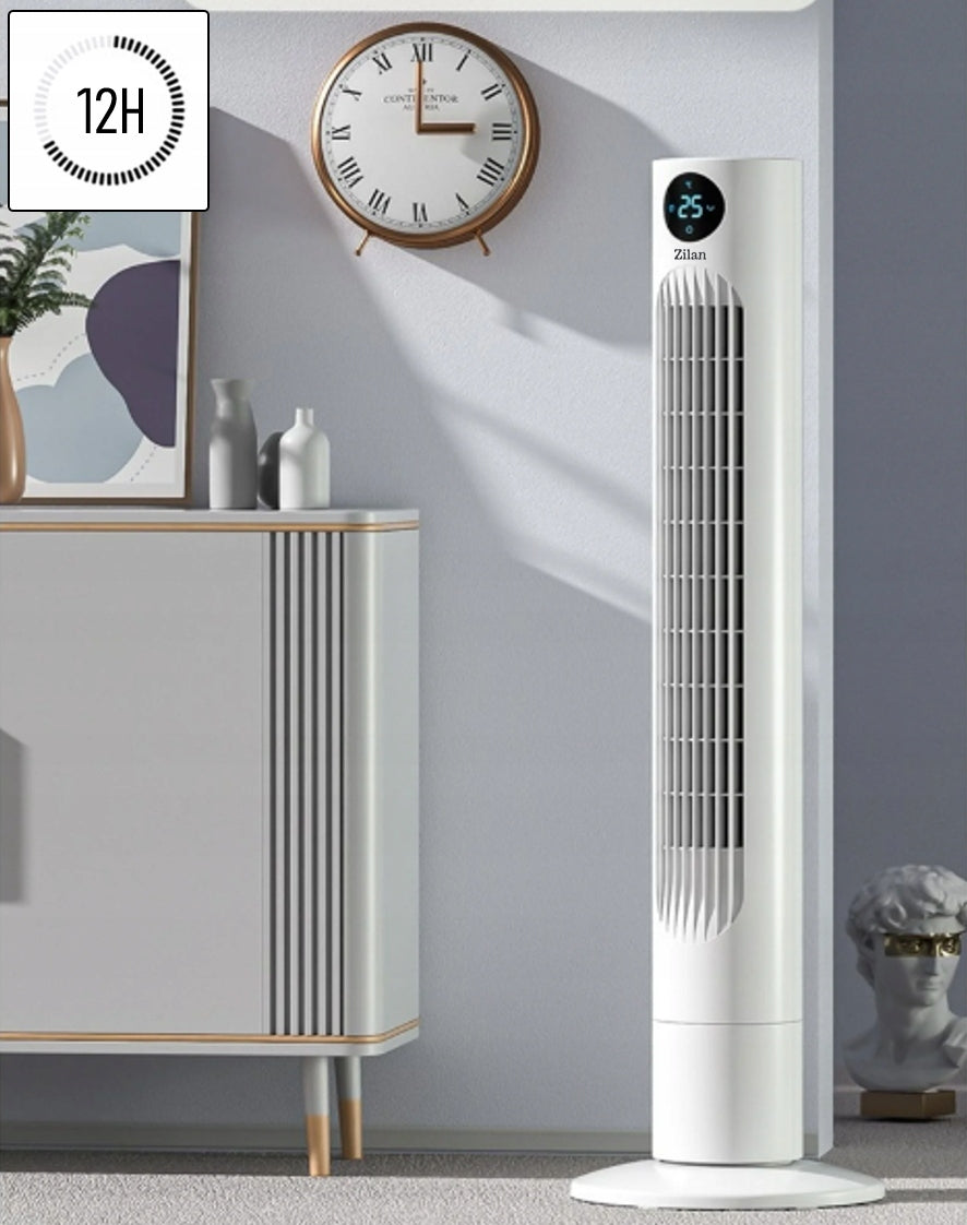 COLUMN FAN XL 60W WHITE SILENT LED PANEL REMOTE CONTROL OSCILLATION THERMOMETER Manufacturer code ZLN1023