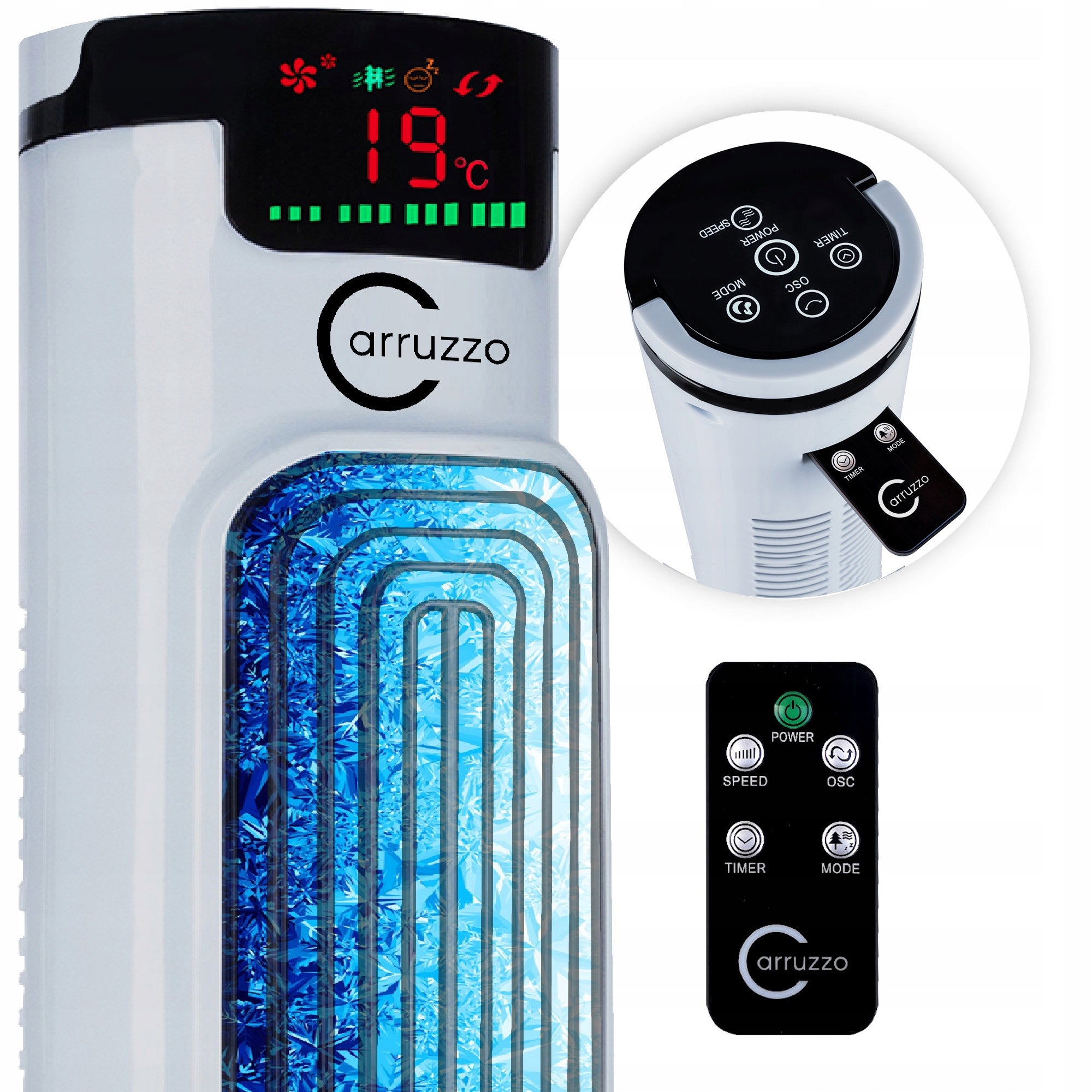 COLUMN FAN fan QUIET STRONG STANDING LCD + REMOTE CONTROL AROMATHERAPY Fan type column