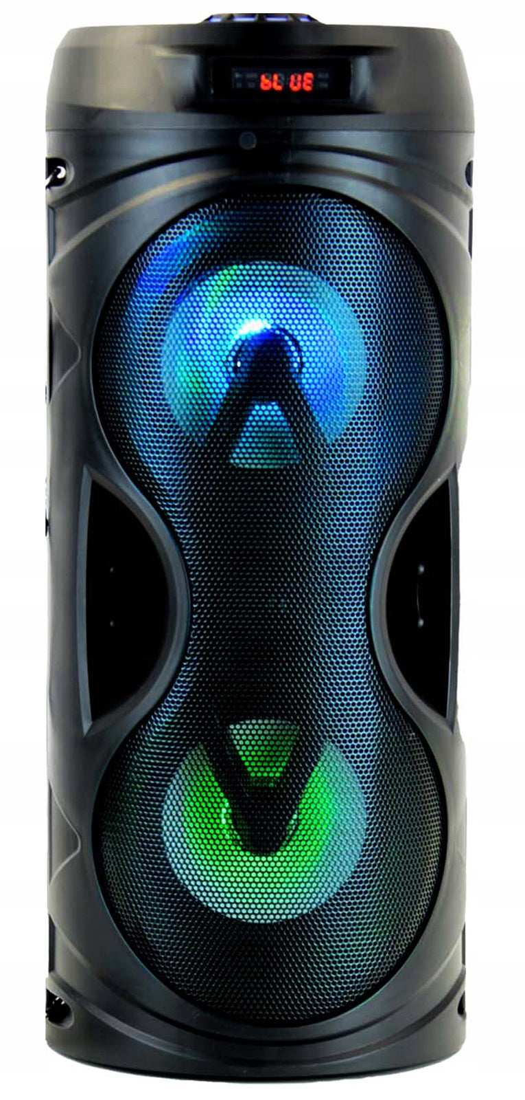 COLUMN KARAOKE SPEAKER BLUETOOTH PORTABLE 2MICROPHONES WIRELESS BATTERIES Manufacturer code KOLUMNA GŁOŚNIK PRZENOŚNY LED BLUETOOTH