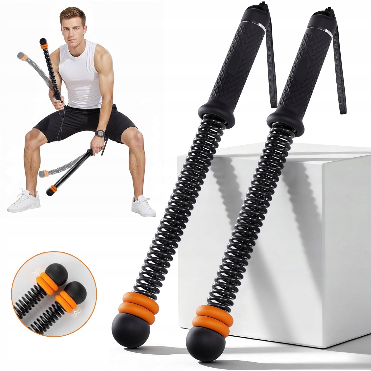 COMBAT ROPES WITHOUT ROPE,LOADED PORTABLE TRAINING ROPES FOR HIIT TRAINING