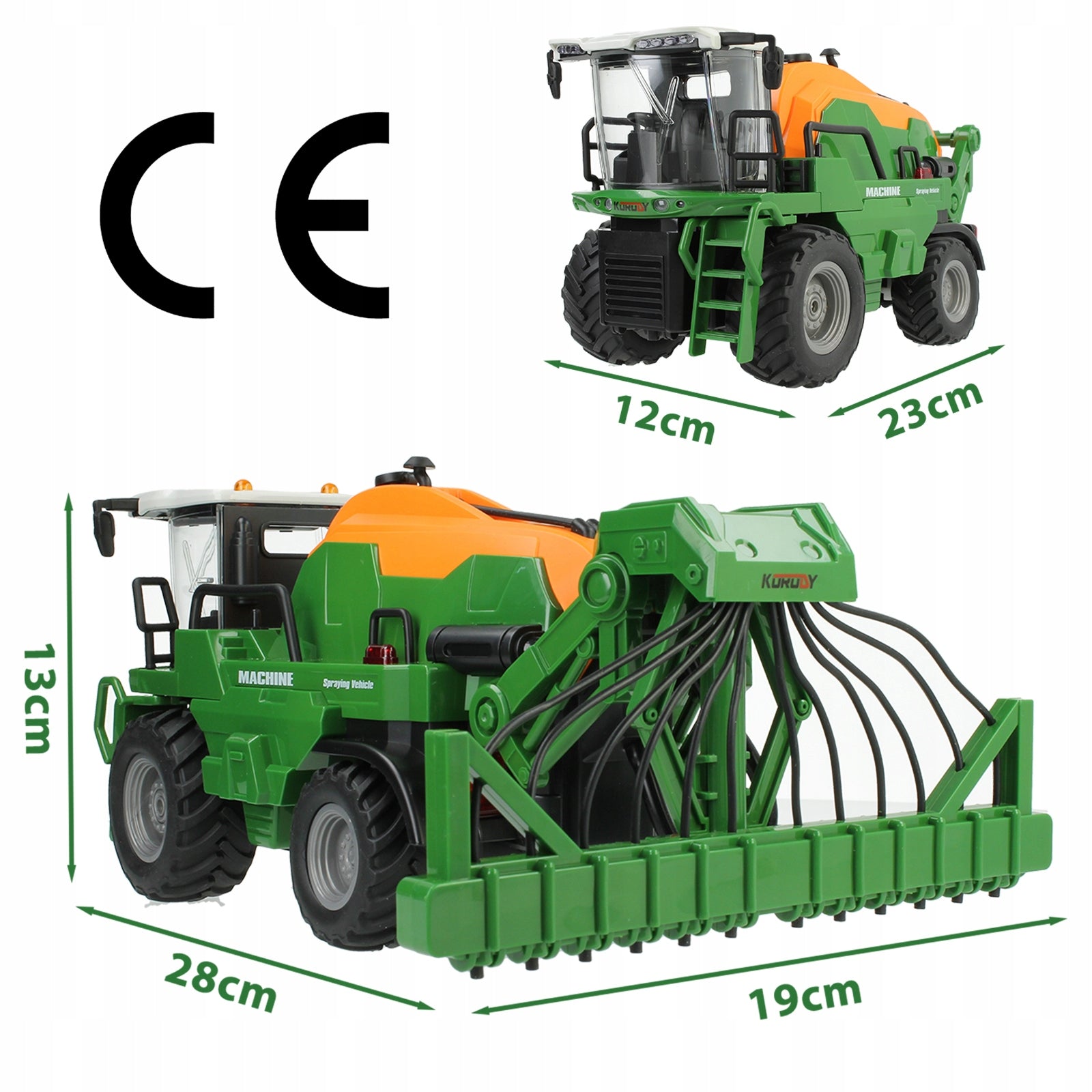 COMBINE HARVESTER REMOTE CONTROLLED SCALE 1:24 AGRICULTURAL MACHINE LED WATER SPRAYER Manufacturer code Z1180