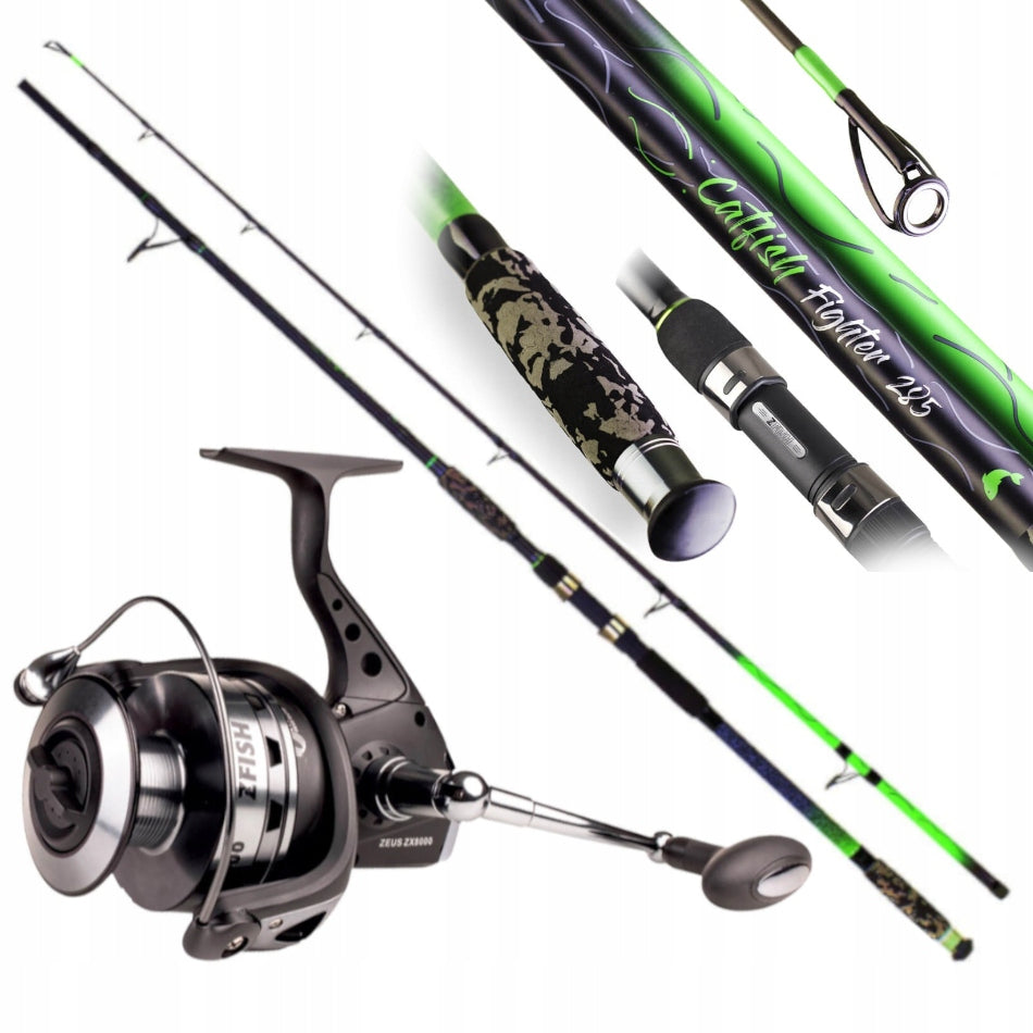 COMBO CATFISH SET - ZFISH ZEUS ZX 8000 - CATFISH FIGHTER 2,85M 100-300G