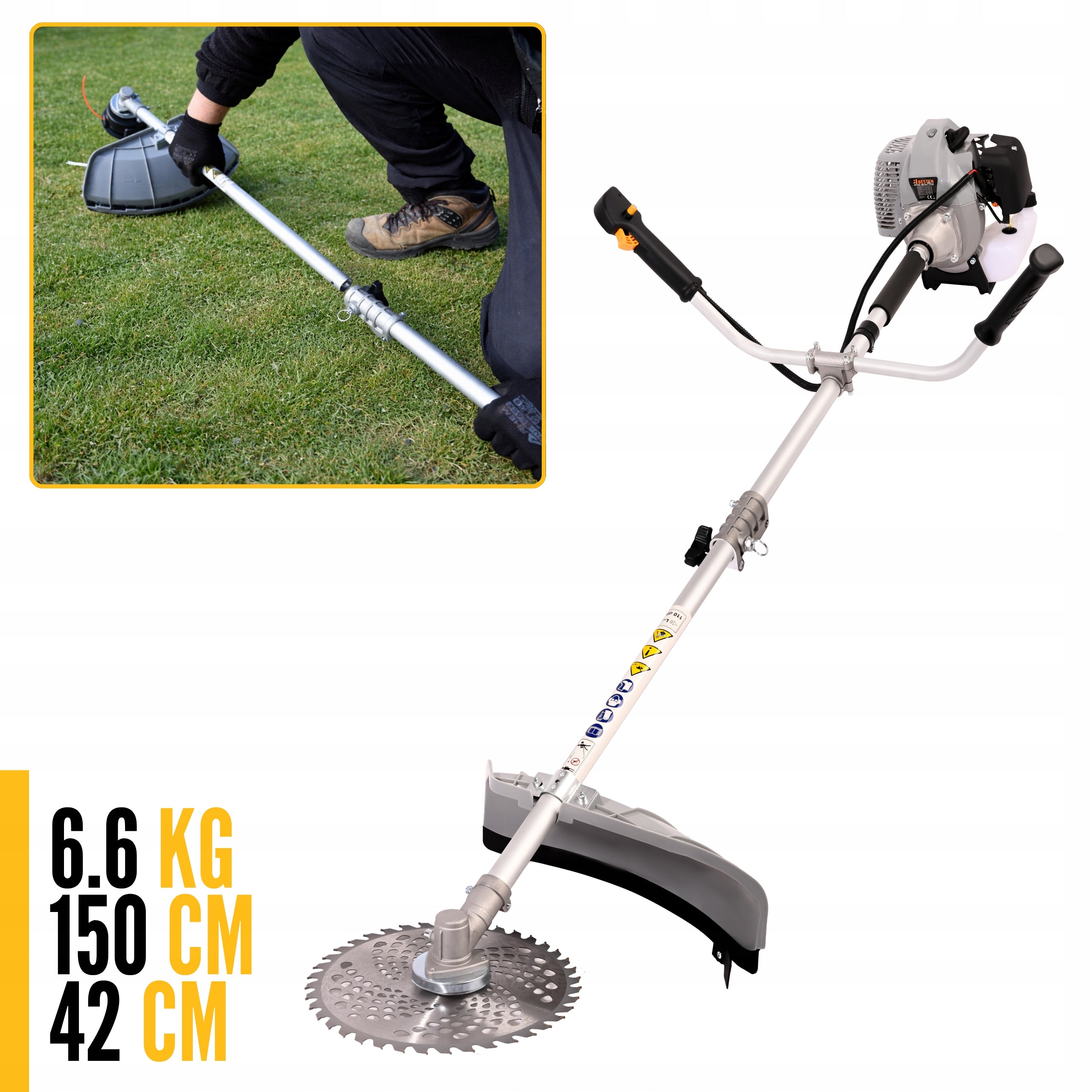 COMBUSTION CUTTER TRIMMER LAWN MOWER 51,7CC BESTEN STRONG Manufacturer code BE0002867