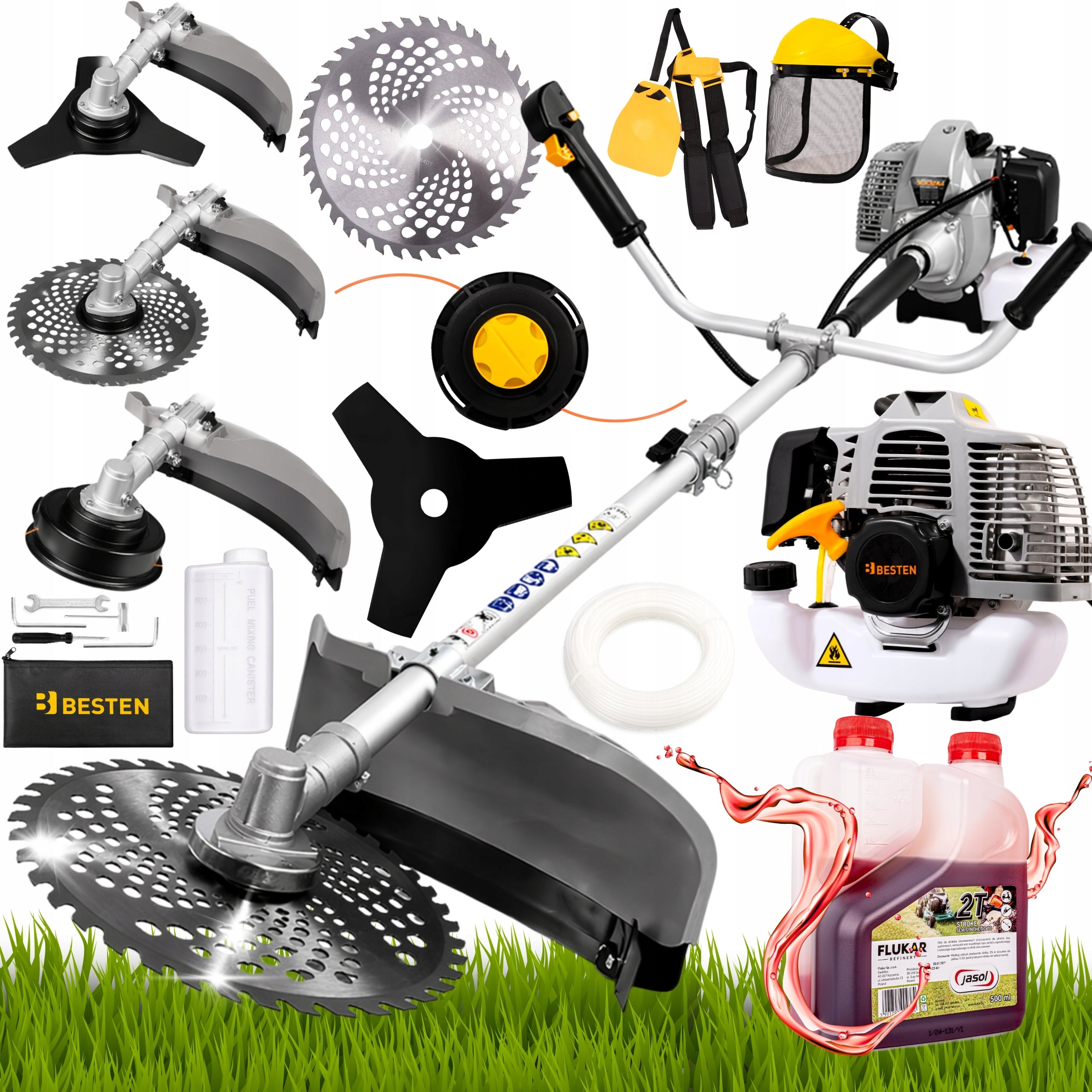COMBUSTION CUTTER TRIMMER LAWN MOWER 51,7CC BESTEN STRONG