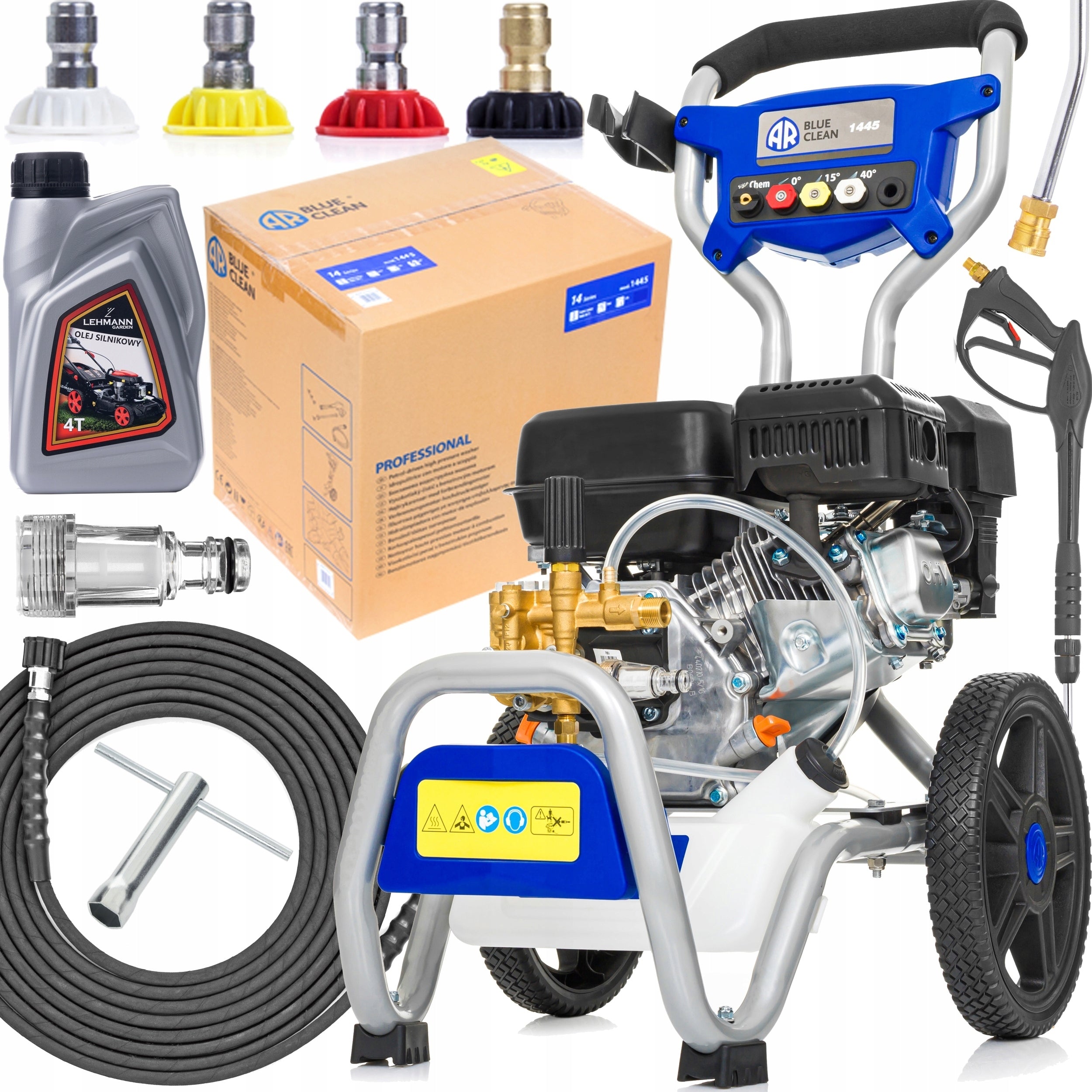 COMBUSTION PRESSURE WASHER 220 BAR 660l/h STRONG PRO AR1445 7KM ITALIAN