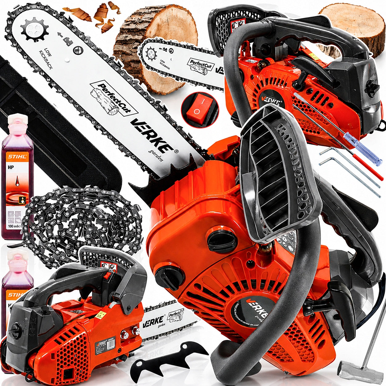 COMBUSTION SAW BRANCH CUTTING CHAINSAW SET STRONG!