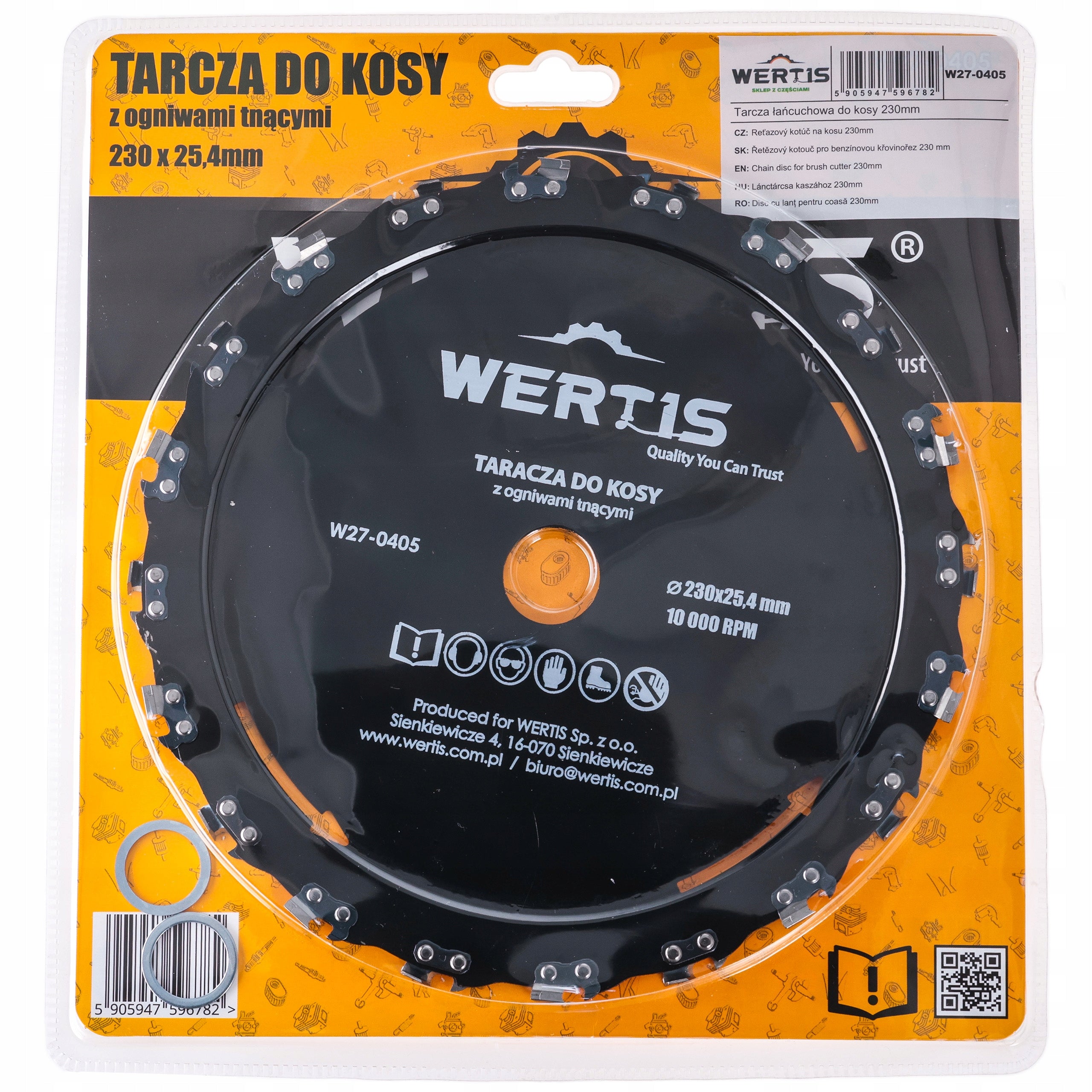 COMBUSTION SCYTHE DISC NAC DEMON 230mm CHAIN KNIFE FOR BRUSH BUSHES Brand Wertis