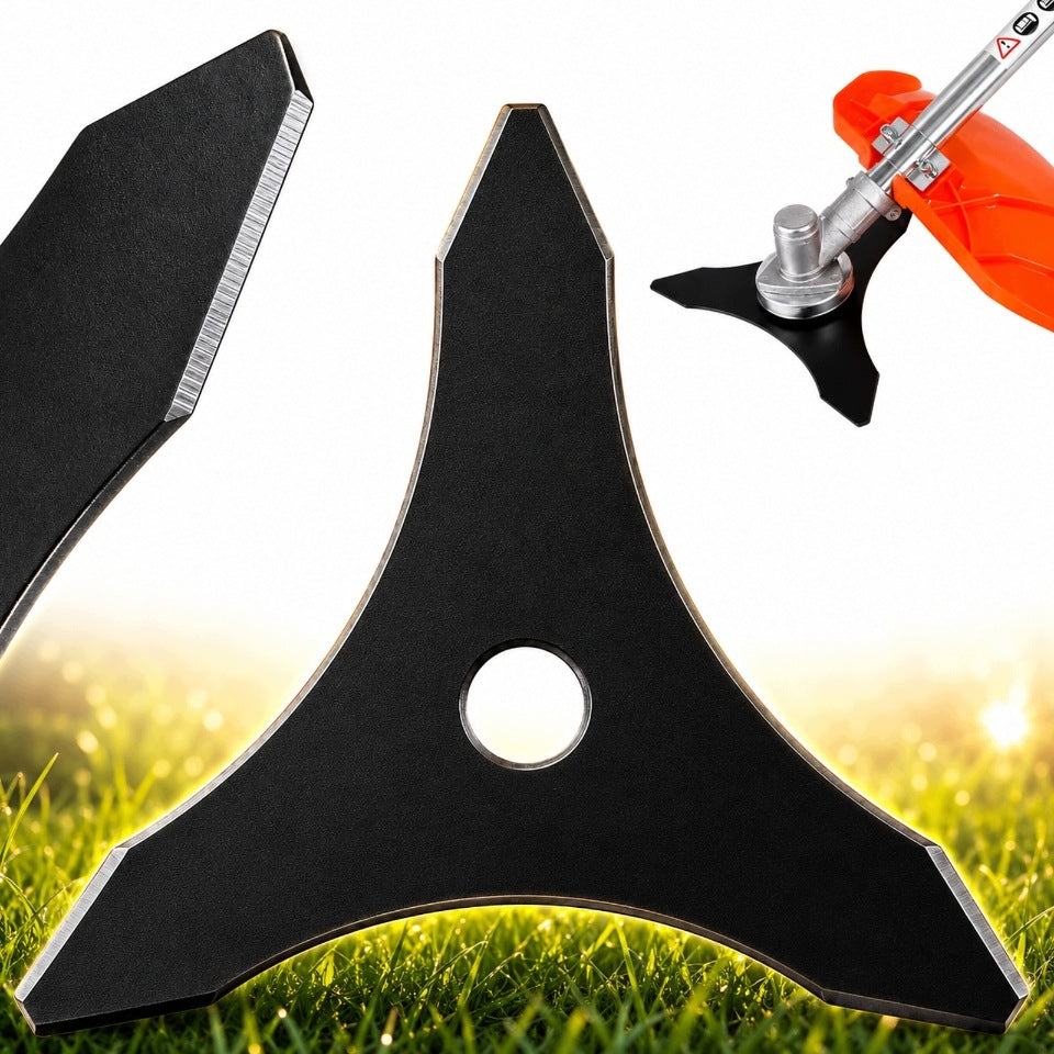 COMBUSTION SCYTHE DISC TRIMMER KNIFE CUTTING BLADE TRIDENT 3 TEETH 255mm