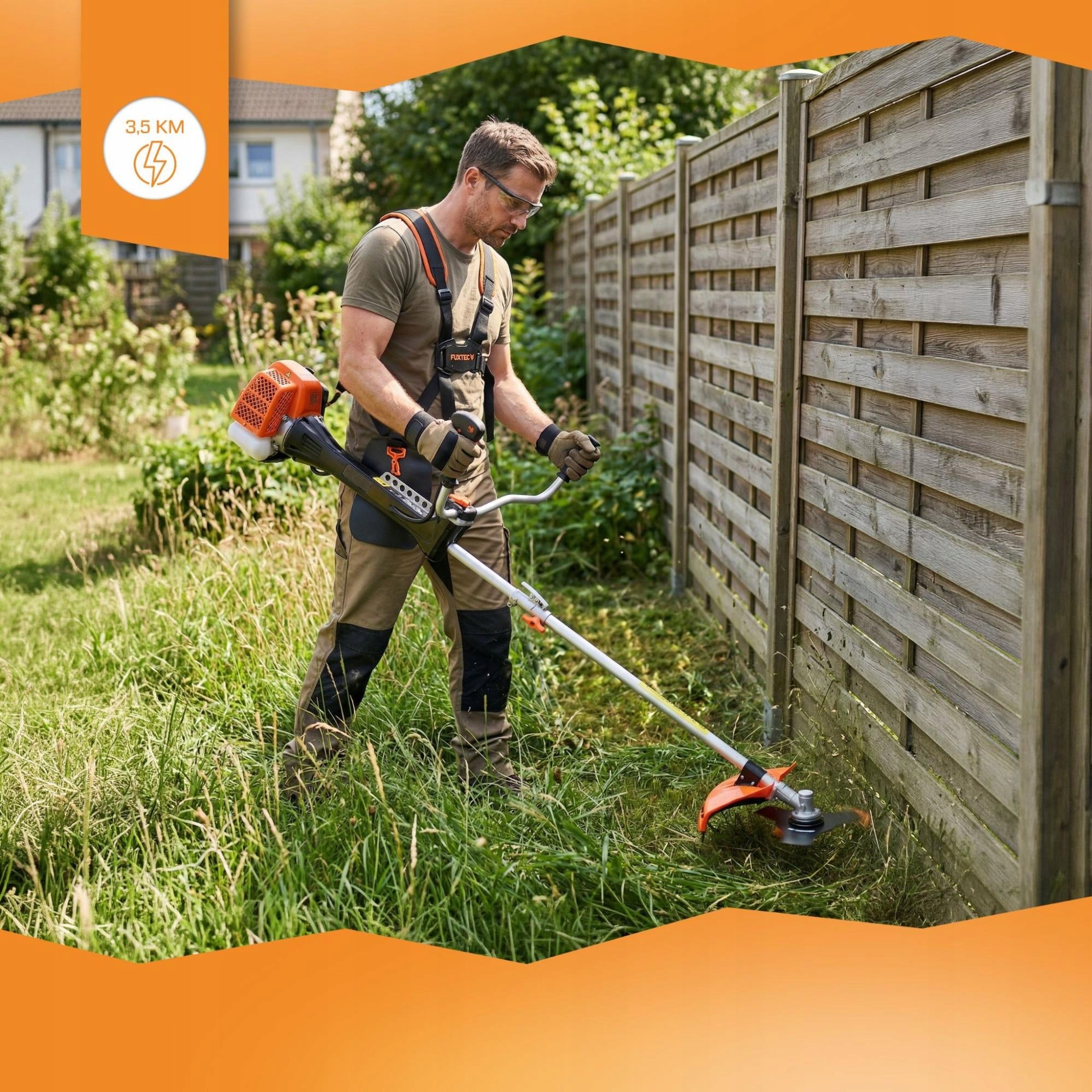 COMBUSTION SCYTHE FUXTEC 62CM³ 3,5KM TRIMMER MOWER POWERFUL + Manufacturer code FX-PS162