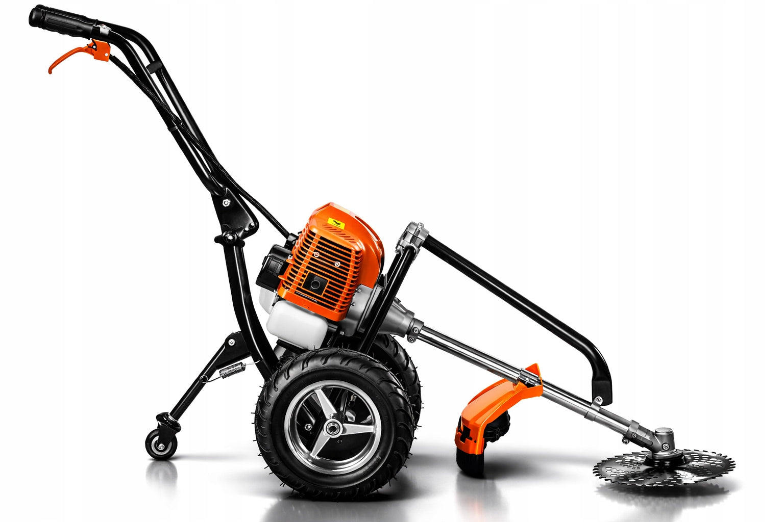 COMBUSTION SCYTHE ON WHEELS MOWER TRIMMER TROLEY BRUSH CUTTER 5,2km STRONG Tool weight 16 kg