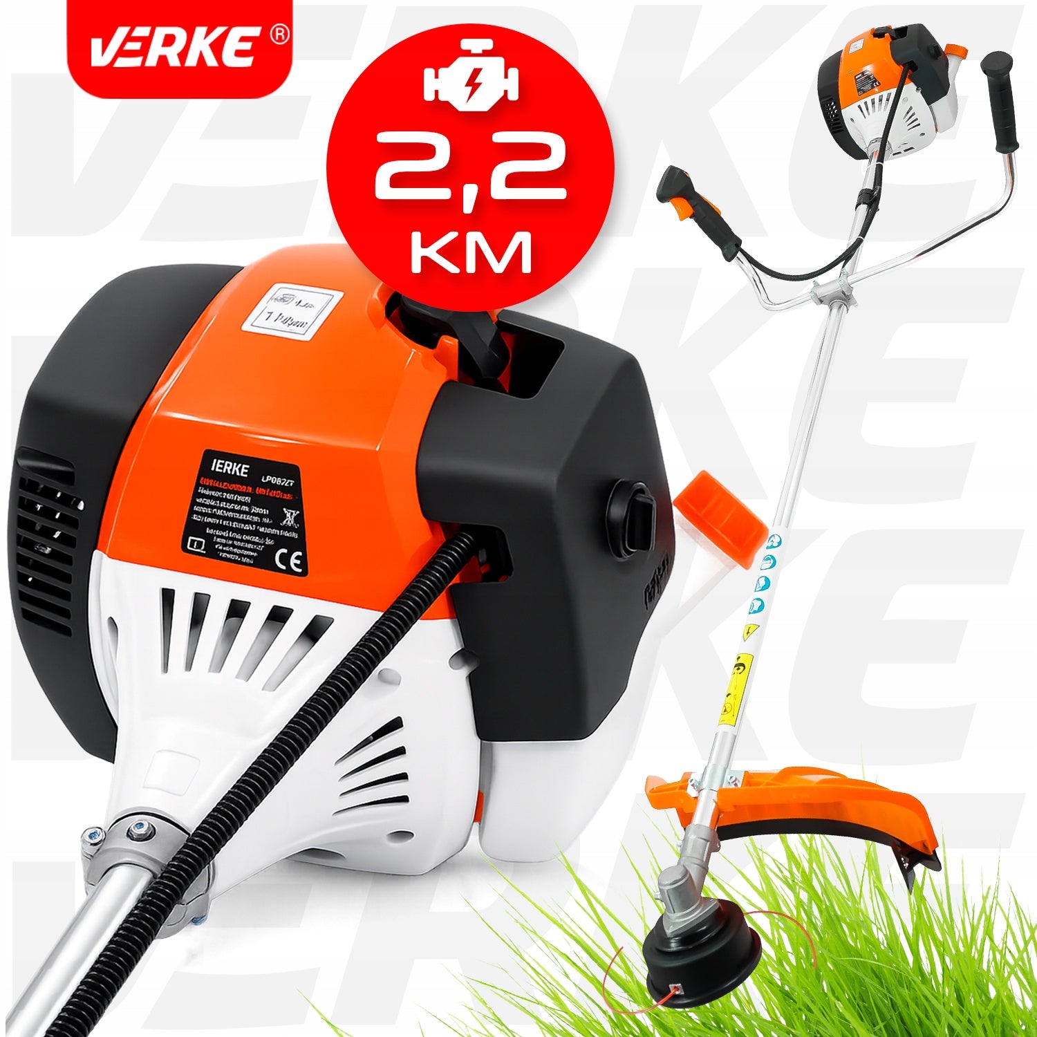 COMBUSTION SCYTHE VERKE PRO BC520 TRIMMER BRUSH CUTTER +OILS SHIELD TRIDENT Model V90023