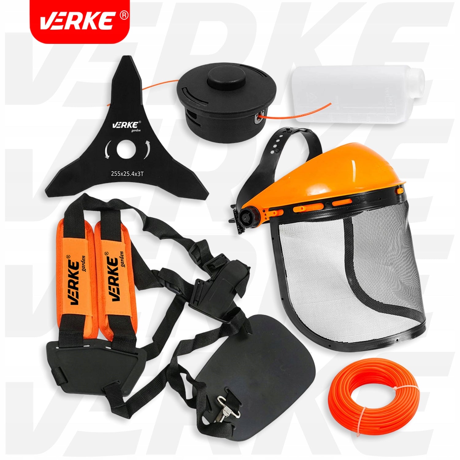 COMBUSTION SCYTHE VERKE PRO BC520 TRIMMER BRUSH CUTTER +OILS SHIELD TRIDENT Power supply combustion