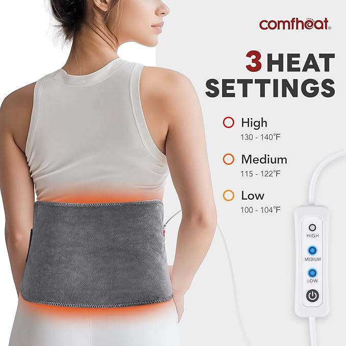 COMFHEAT heating belt for back, lumbar abdomen with 3 degrees of heating Medical device no