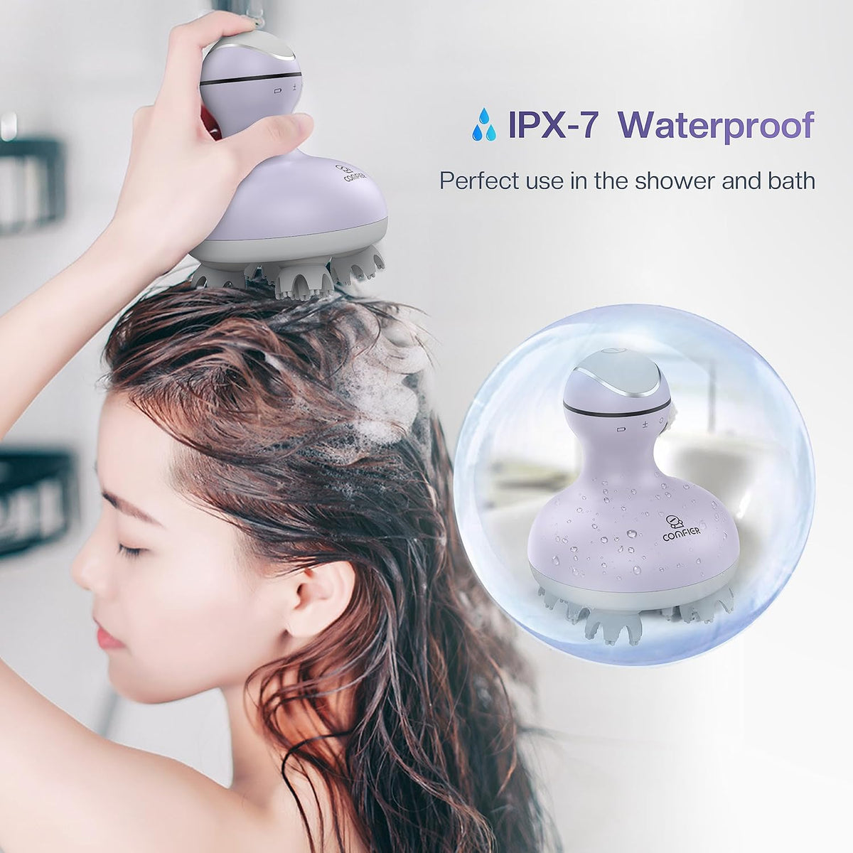 COMFIER CF-4902P WIRELESS Electric Scalp Massager Manufacturer code 66676