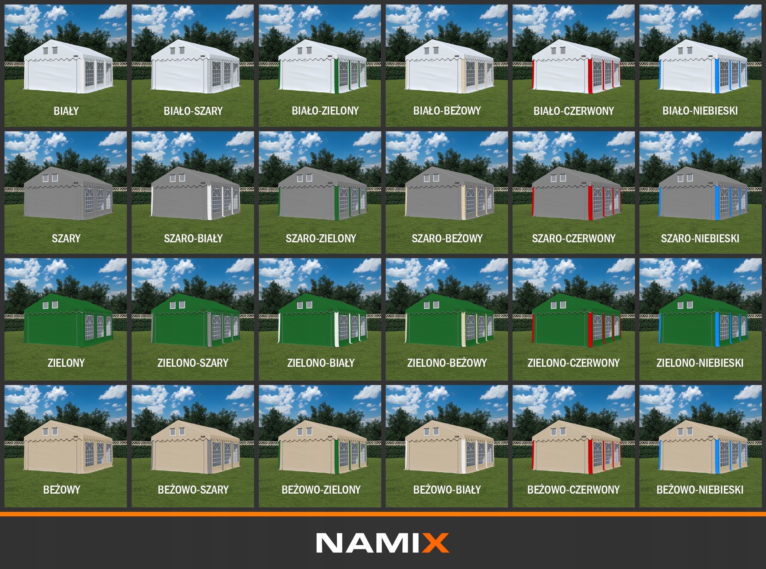COMFORT Tent 4x10 Garden Party VARIOUS COLOR Manufacturer NAMIX