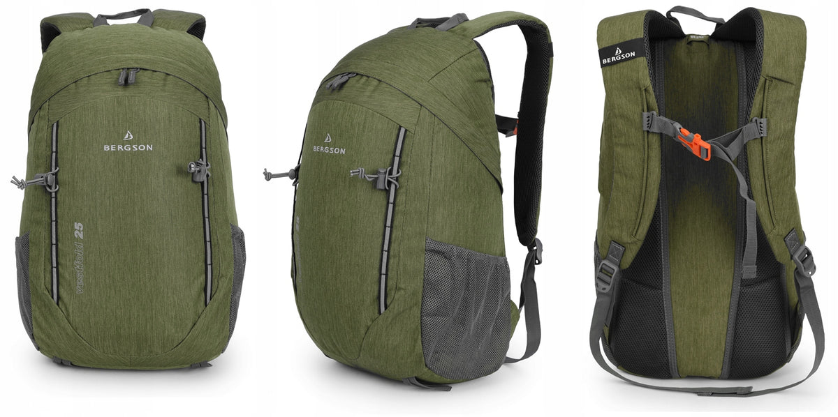 COMFORTABLE BACKPACK BERGSON VESTFOLD 25L | LIGHT VENTILATED | GREEN Manufacturer code WYGODNY PLECAK BERGSON VESTFOLD