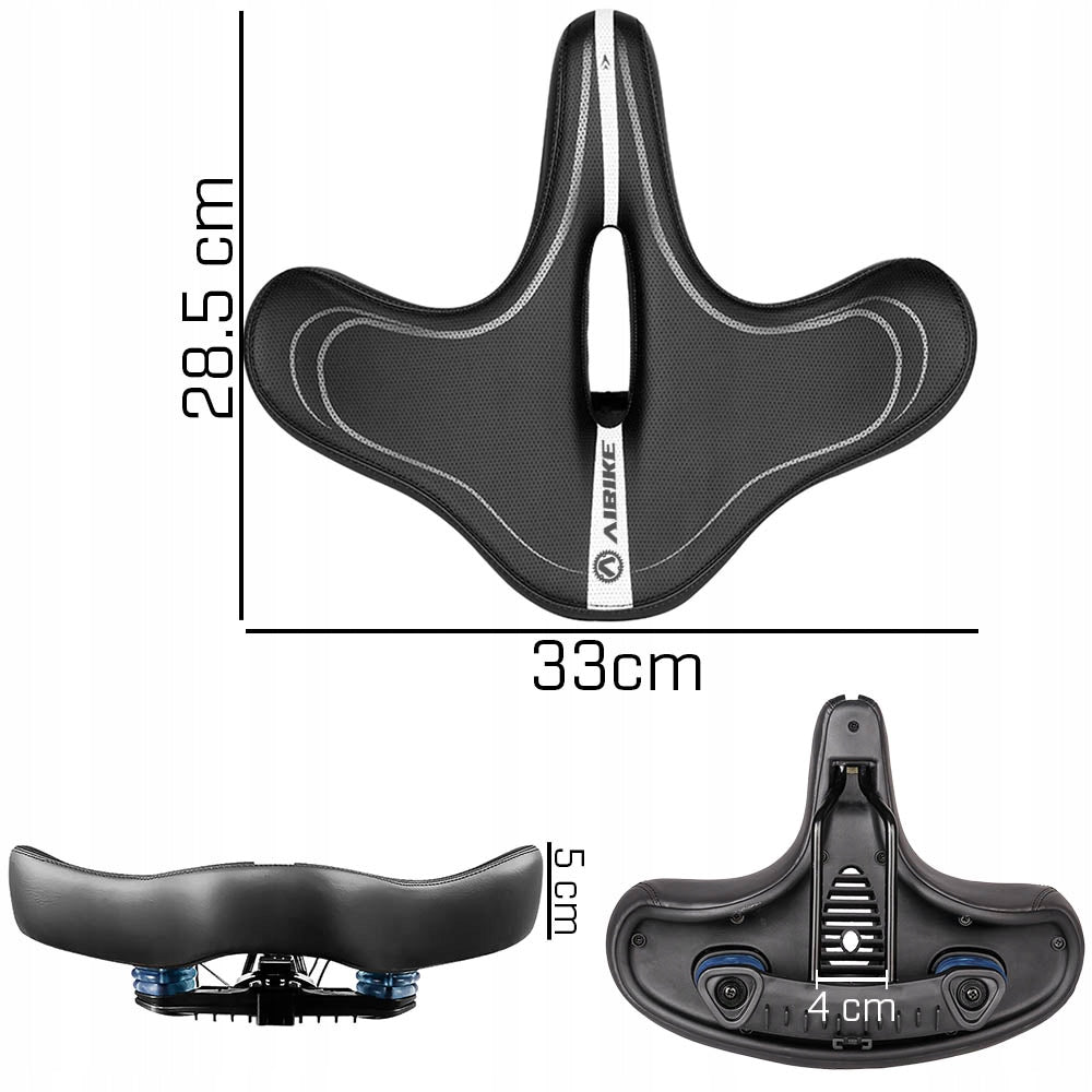 COMFORTABLE BICYCLE SADDLE LARGE WIDE SOFT SADDLE FOR MTB CITY BIKE Manufacturer code NA ROWER WYGODNE ŻELOWE DUŻE
