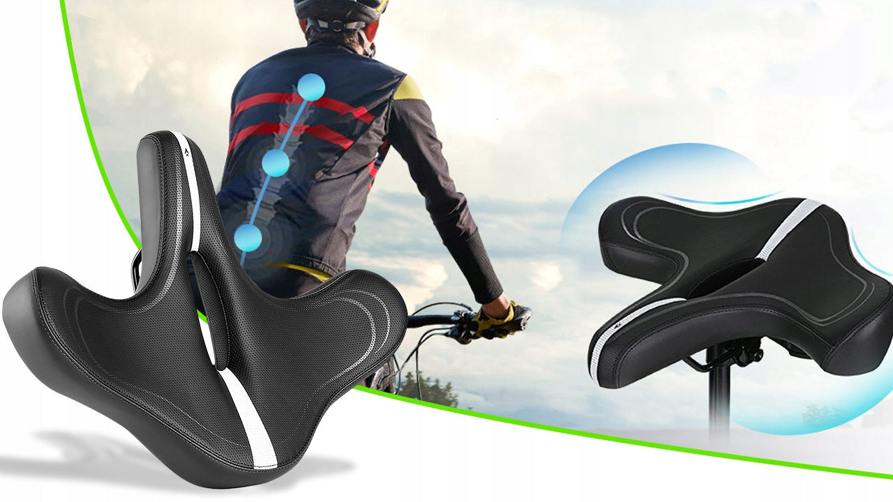 COMFORTABLE BICYCLE SADDLE LARGE WIDE SOFT SADDLE FOR MTB CITY BIKE Weight 0 g