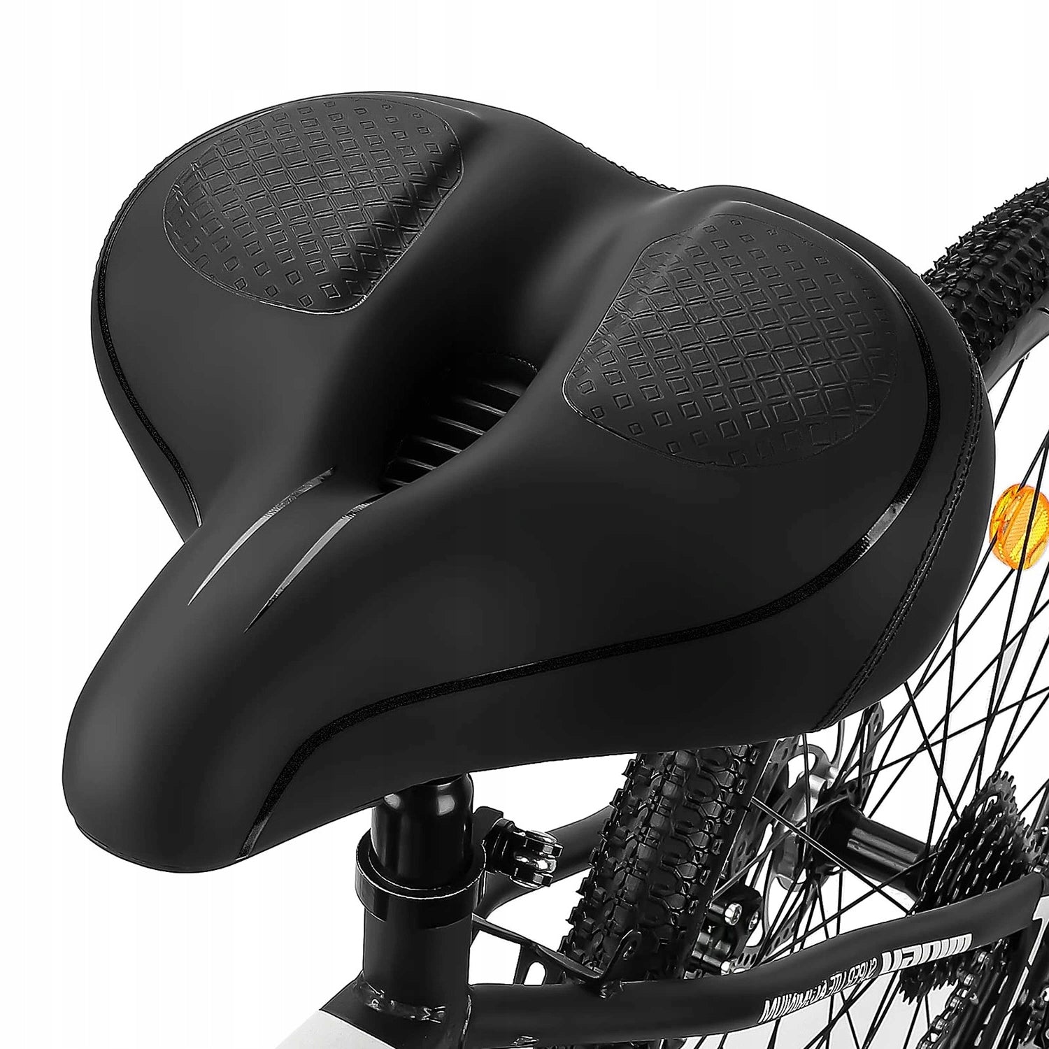 COMFORTABLE BICYCLE SADDLE SOFT LARGE WIDE URBAN BICYCLE SADDLE
