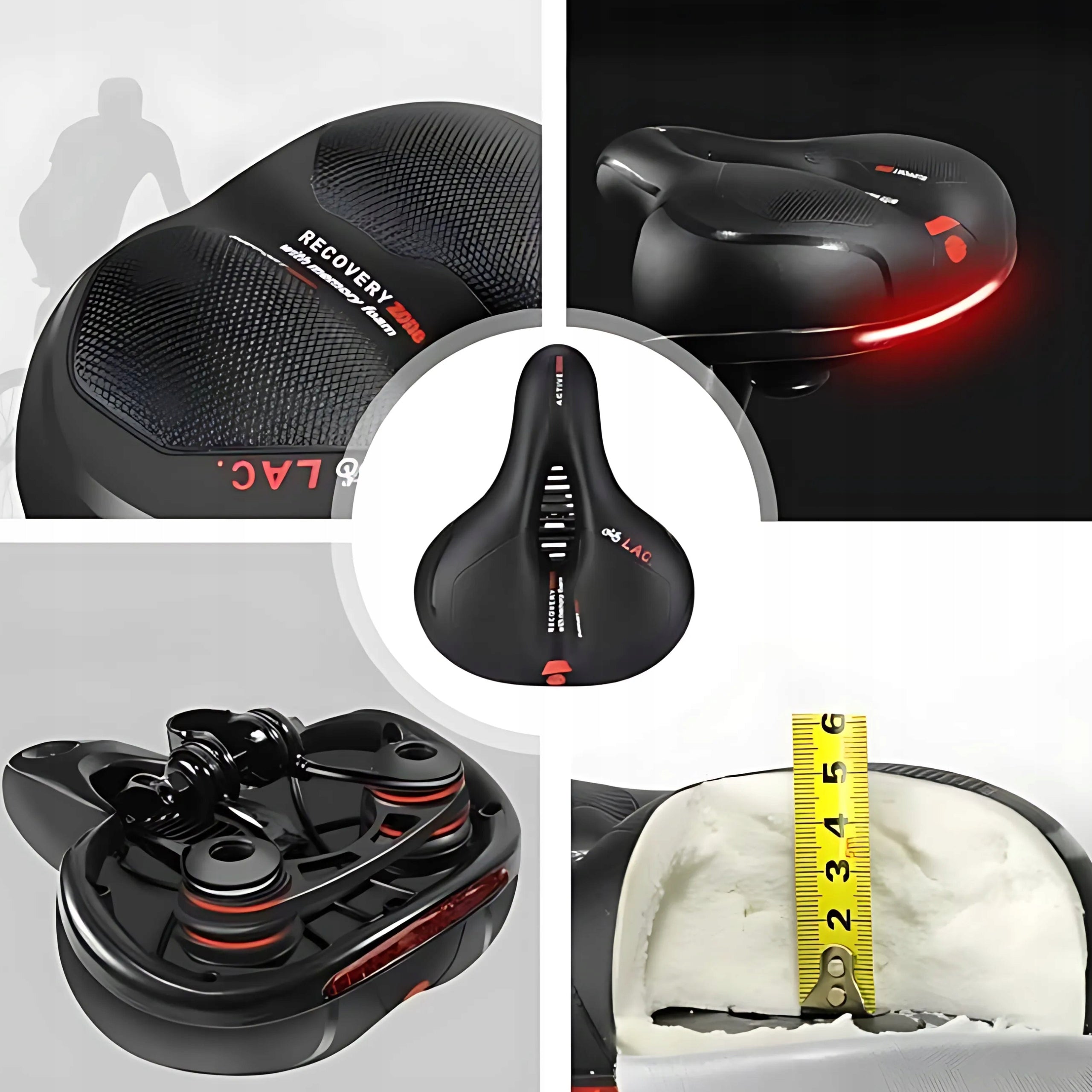 COMFORTABLE BICYCLE SADDLE SOFT SPORTS LARGE SADDLE FOR BIKE SEAT Width 210 mm