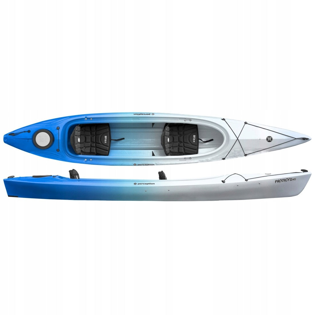 COMFORTABLE DOUBLE KAYAK PRODIGY II LUK RUDDER PERCEPTION
