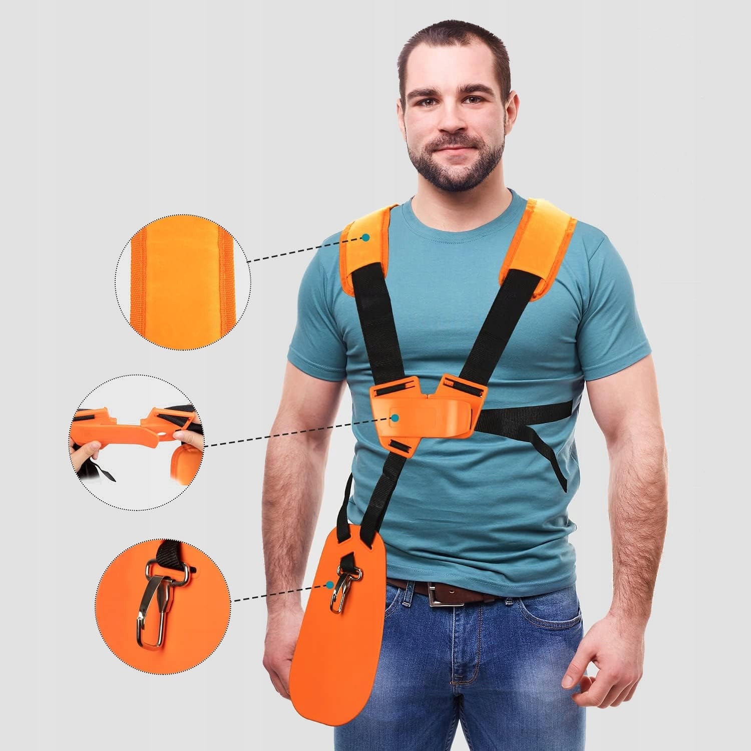 COMFORTABLE HARNESS FOR COMBUSTION SCYTHE TRIMMER BELTS ADJUSTABLE HARNESS Manufacturer code mx189