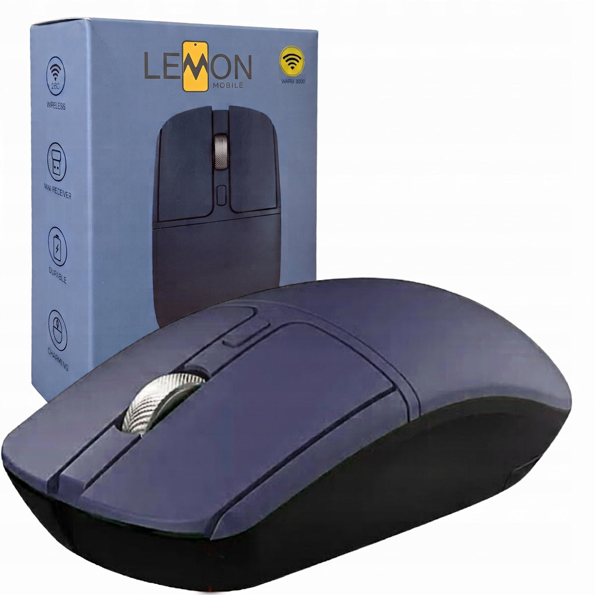 COMFORTABLE WIRELESS MATTE COMPUTER MOUSE IN BLUE