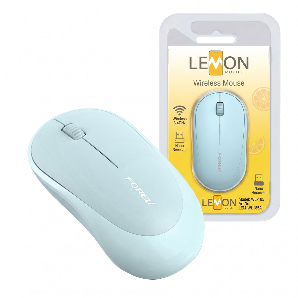 COMFORTABLE WIRELESS MOUSE POWDER MINT IDEAL FOR DESK AND TRAVEL