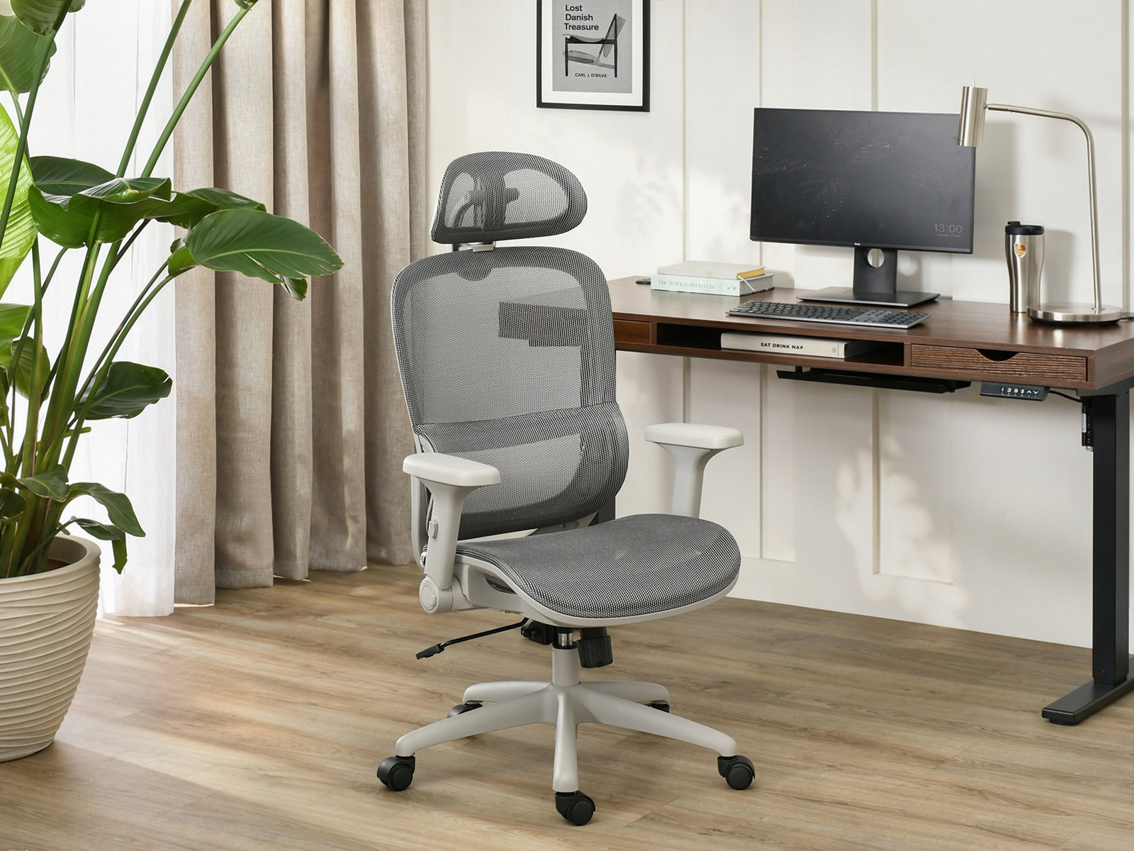COMFORTABLE WORK CHAIR IKER GREY MESH STRONG BASE FUNCTIONS HEALTH AND SAFETY REQUIREMENTS Brand Mebel-Partner