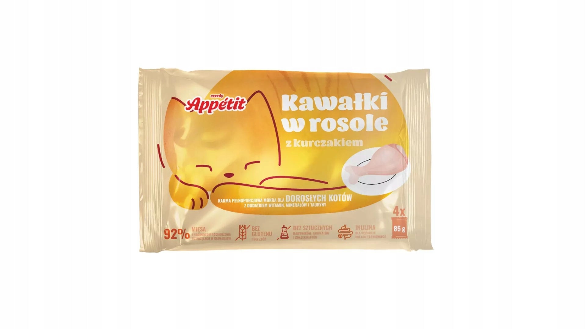 COMFY APPETIT - Pieces in Broth with Chicken 4x85g - WET CAT FOOD
