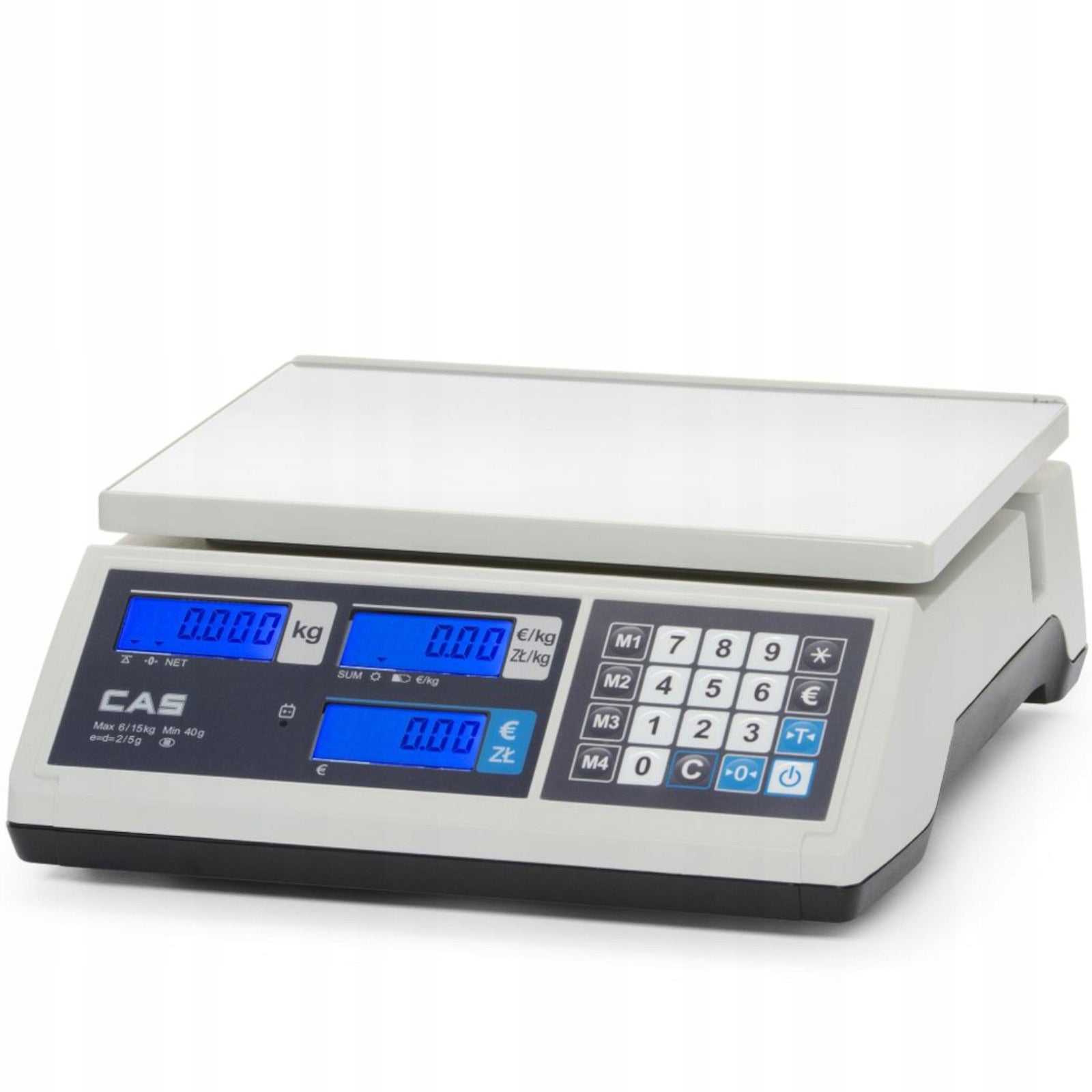 COMMERCIAL CALCULATION SCALE WITH LEGALIZATION UP TO 15 KG 290X209 MM CAS Brand Hendi