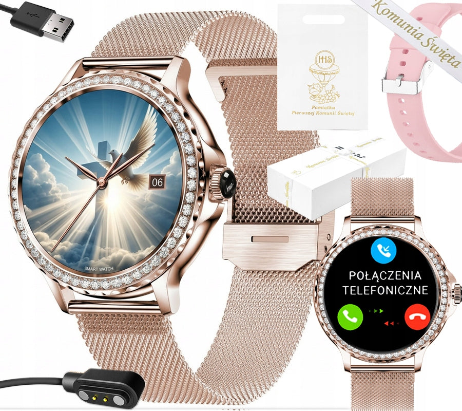 COMMUNION WATCH FOR GIRLS SMARTWATCH PL EKG PULSE SMS SMART WATCH