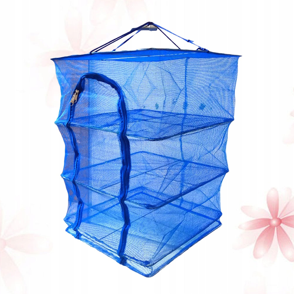 COMPACT BLUE HANGING DRYER RACK FOR QUICK FOOD DRYING Kind Portable