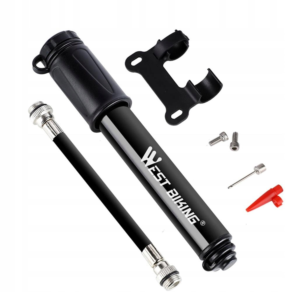COMPACT MINI HAND BICYCLE PUMP WITH ALUMINIUM HANDLE 7 BAR FOR FRAME