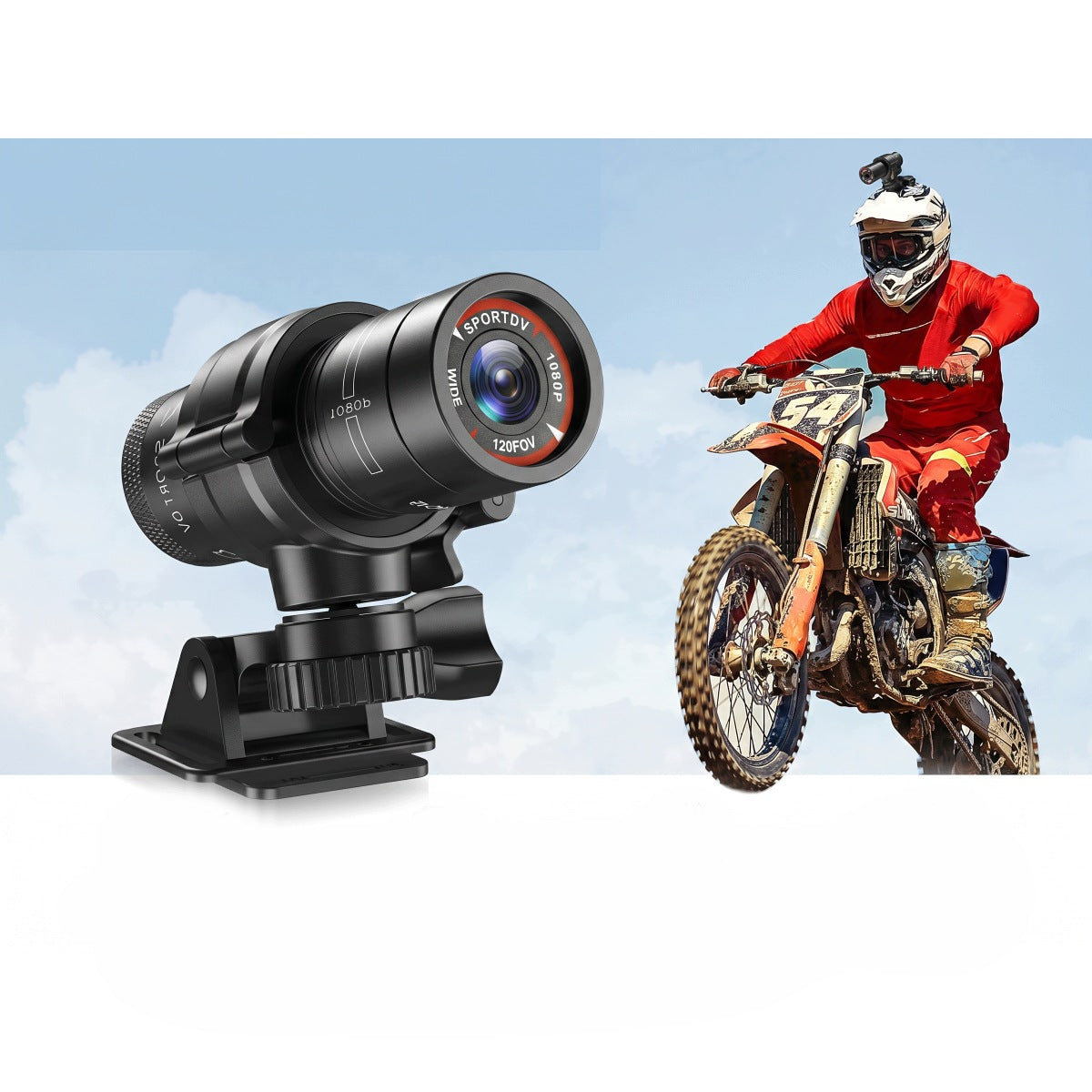 COMPACT MOTORCYCLE CAMERA WATERPROOF SPORTS VIDEO CAMERA 1080P HD Model 4048535831887