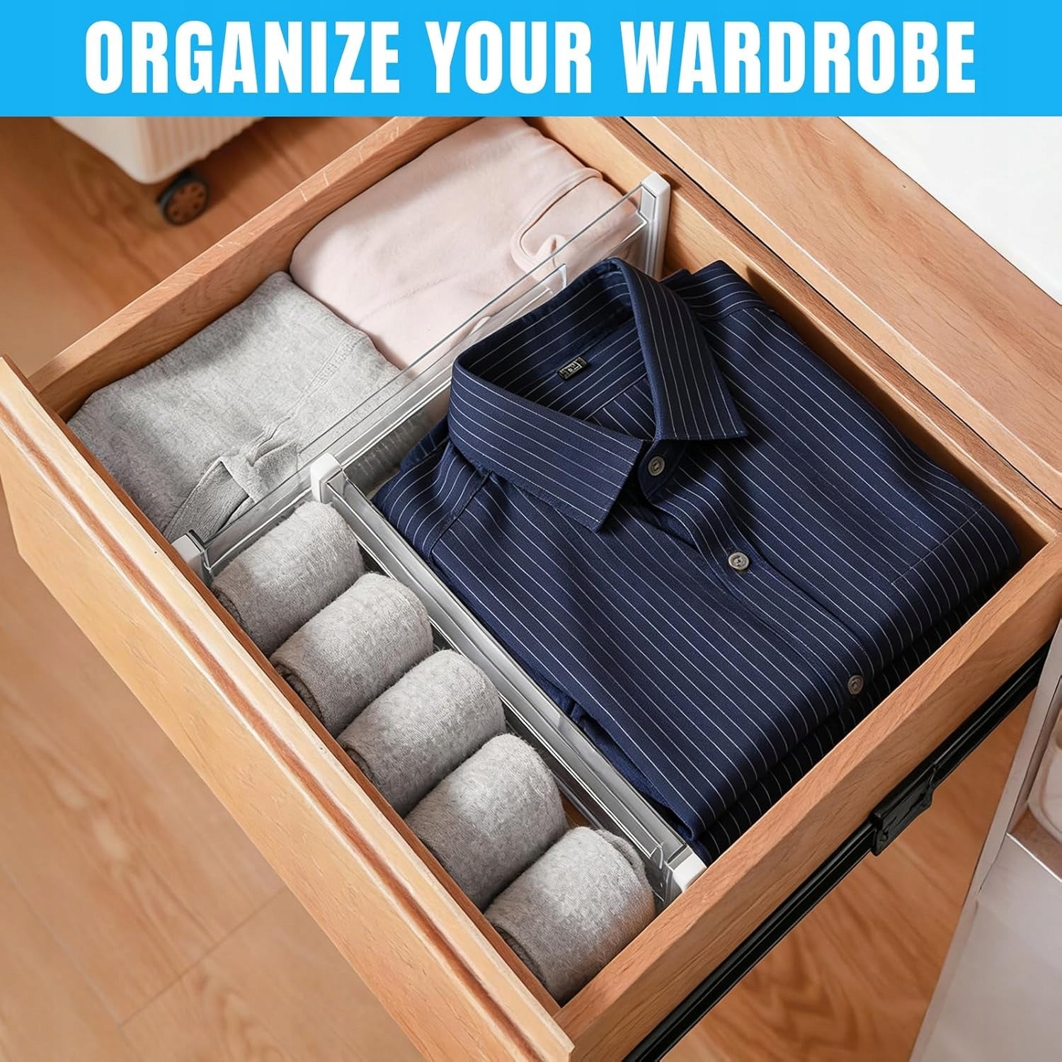 COMPARTMENT ADJUSTABLE HIGH QUALITY FOR DRAWER ORGANIZER SEPARATOR 10PCS Packaging status original